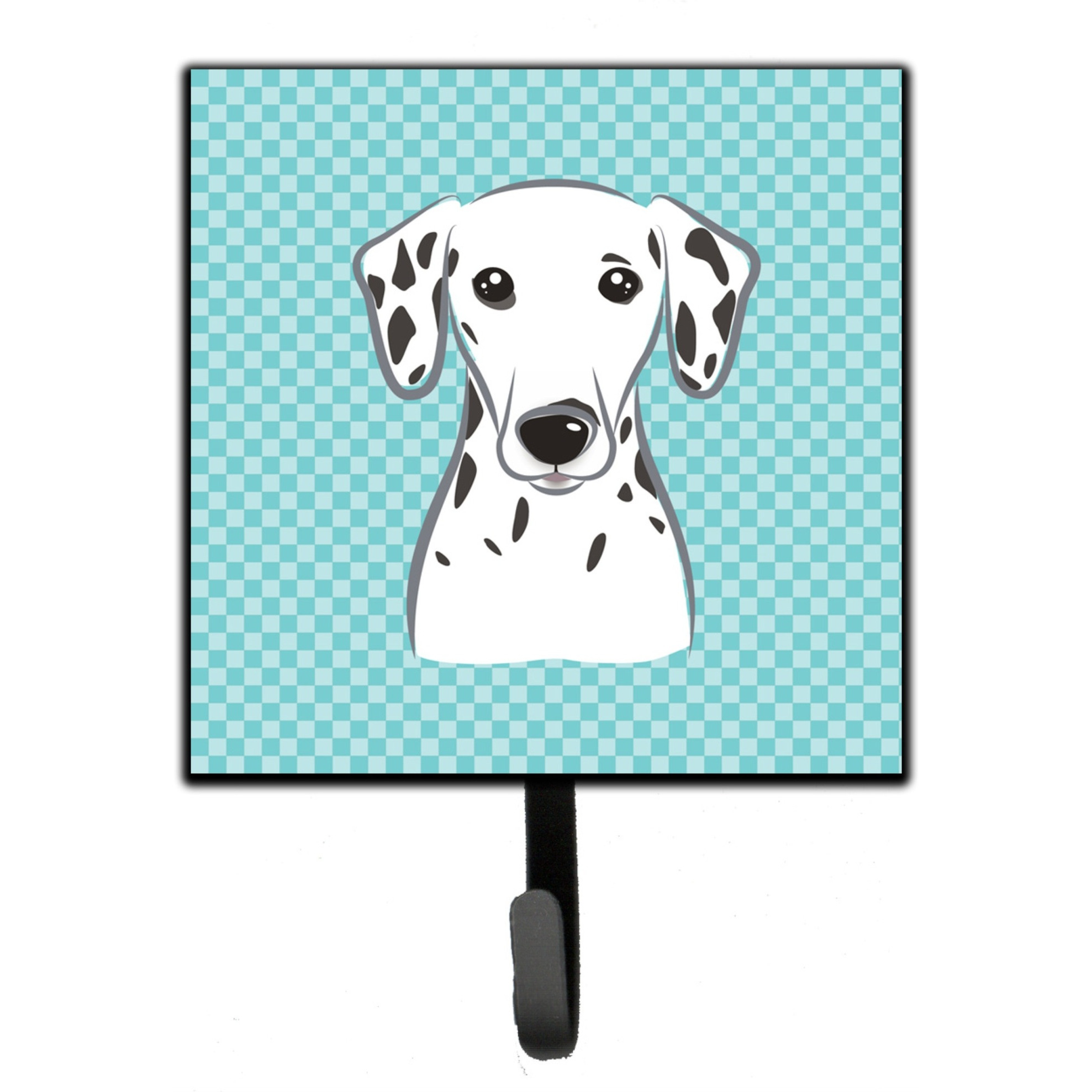 &quotCaroline's Treasures BB1148SH4 Checkerboard Blue Dalmatian Leash or Key Holder, Small, Multicolor"