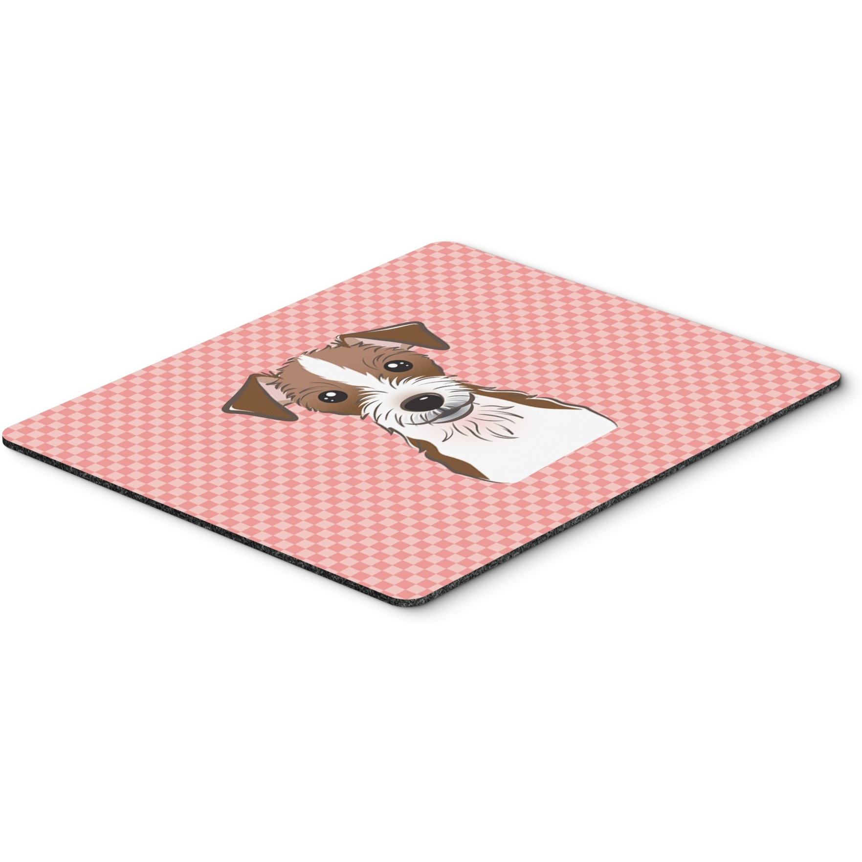 Caroline's Treasures Checkerboard Pink Jack Russell Terrier Mouse Pad/Hot Pad/Trivet (BB1202MP)
