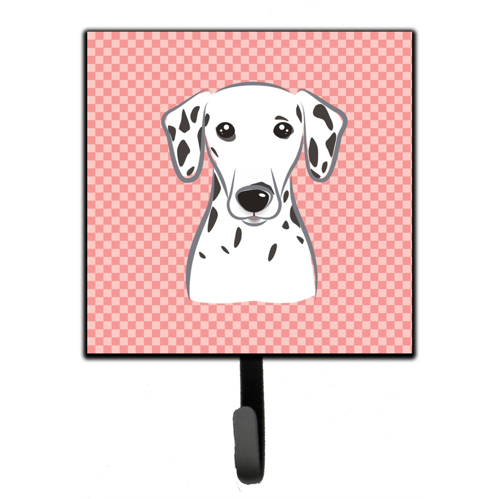 &quotCaroline's Treasures BB1210SH4 Checkerboard Pink Dalmatian Leash or Key Holder, Small, Multicolor"