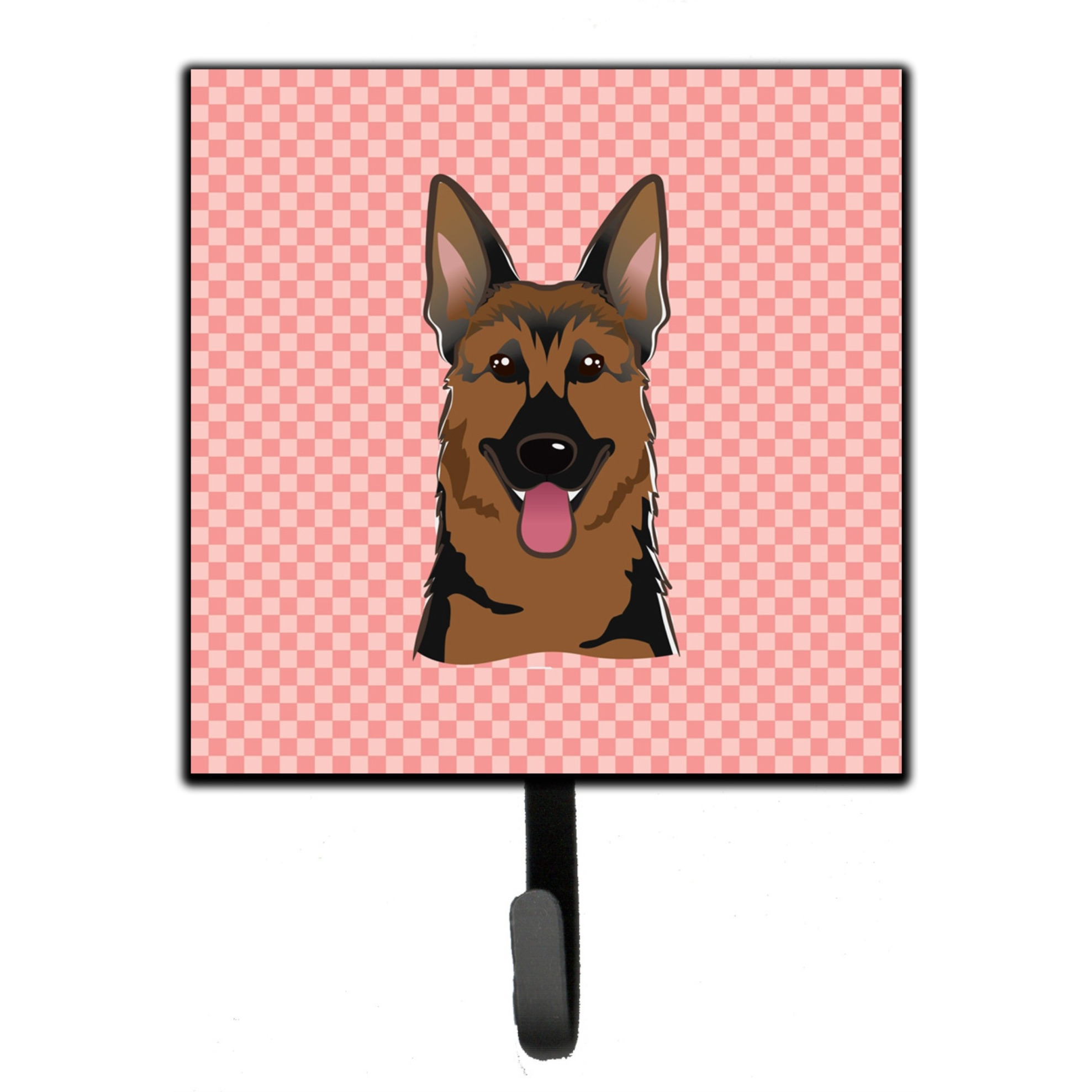 &quotCaroline's Treasures BB1211SH4 Checkerboard Pink German Shepherd Leash or Key Holder, Small, Multicolor"