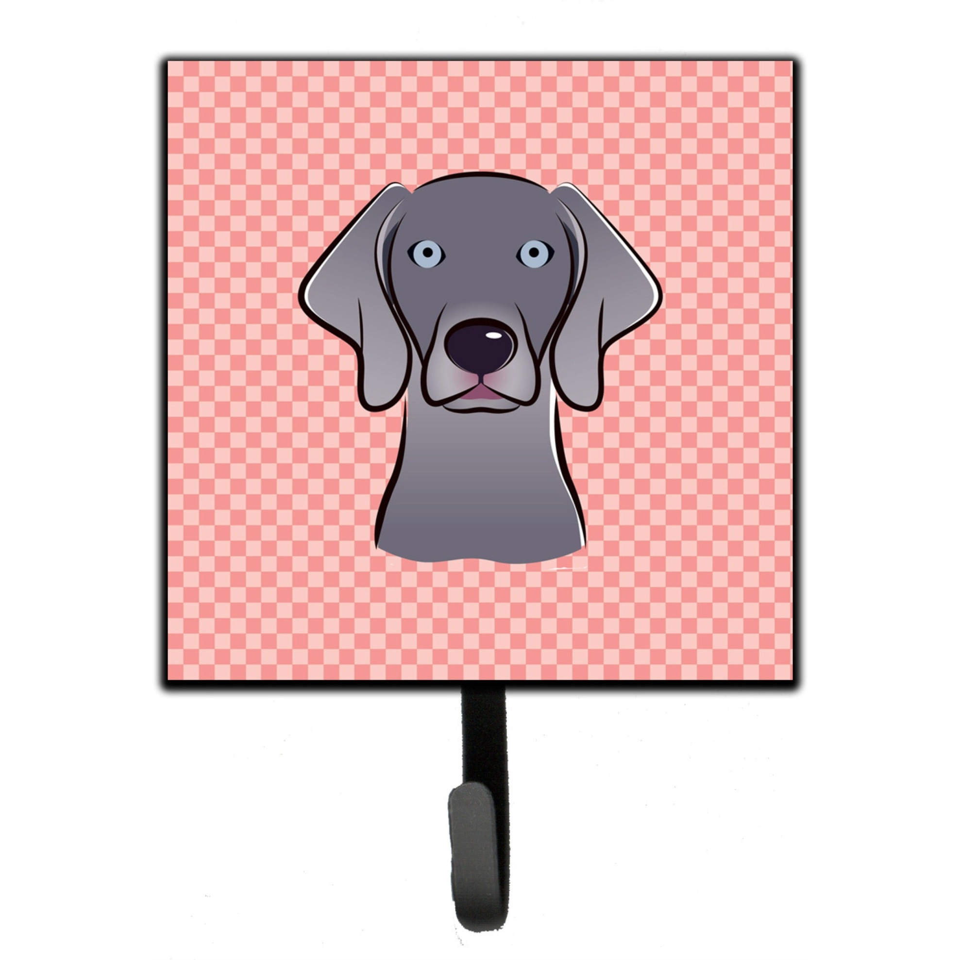 &quotCaroline's Treasures BB1231SH4 Checkerboard Blue Weimaraner Leash or Key Holder, Small, Multicolor"