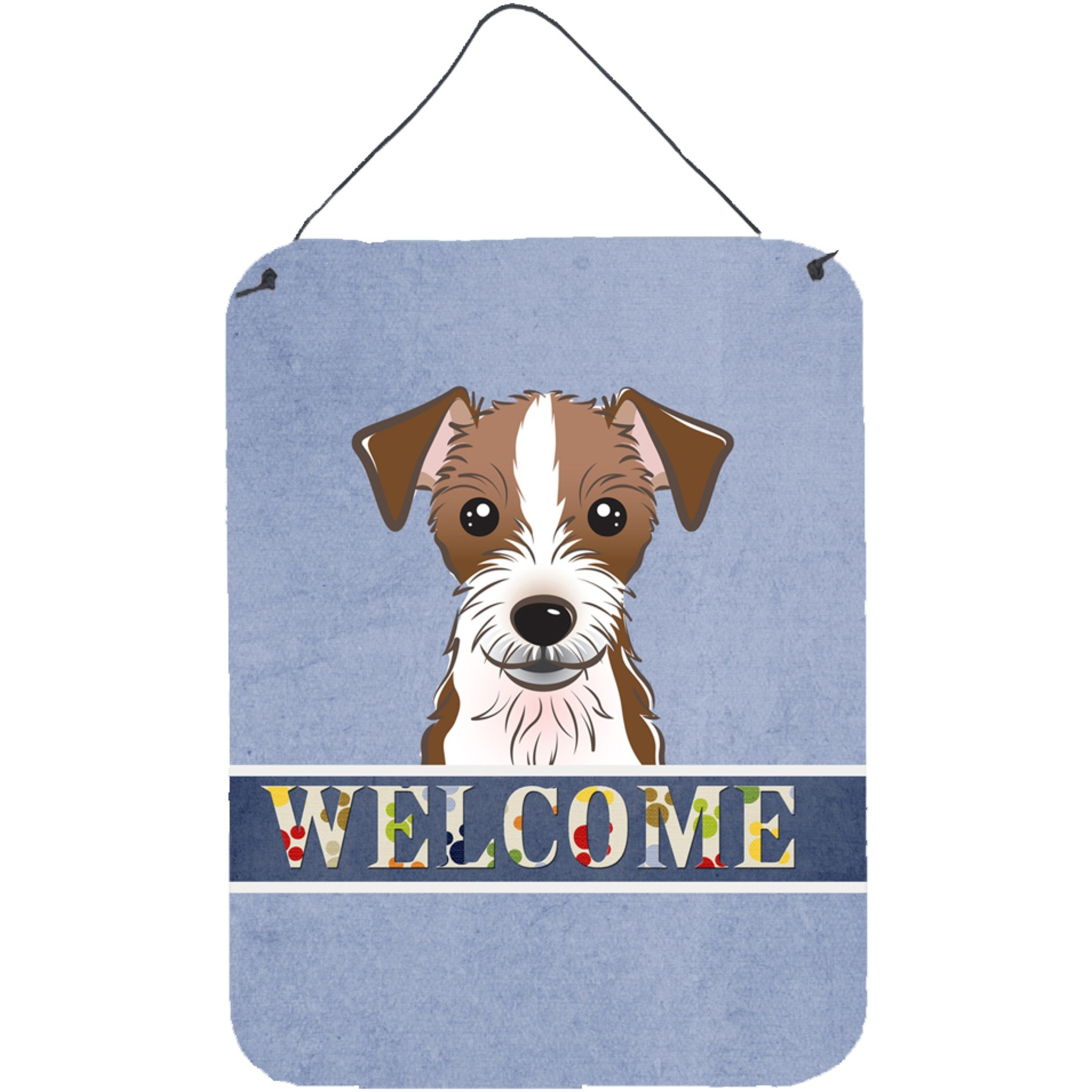 &quotCaroline's Treasures BB1388DS1216 Jack Russell Terrier Welcome Wall or Door Hanging Prints, 16 x 12"", Multicolor"