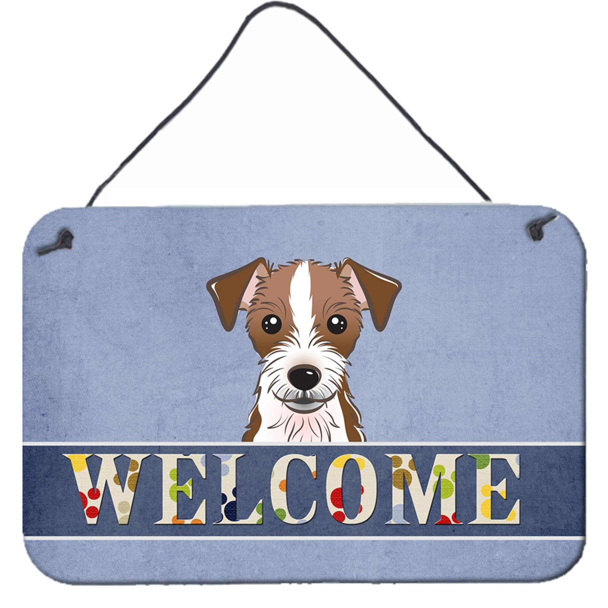 &quotCaroline's Treasures BB1388DS812 Jack Russell Terrier Welcome Wall or Door Hanging Prints, 8 x 12"", Multicolor"