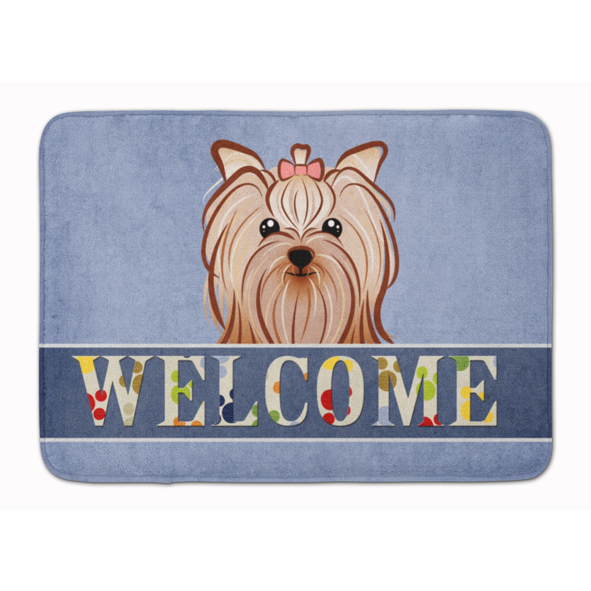 &quotCaroline's Treasures Yorkie Yorkishire Terrier Welcome Floor Mat, 19"" x 27"", Multicolor"