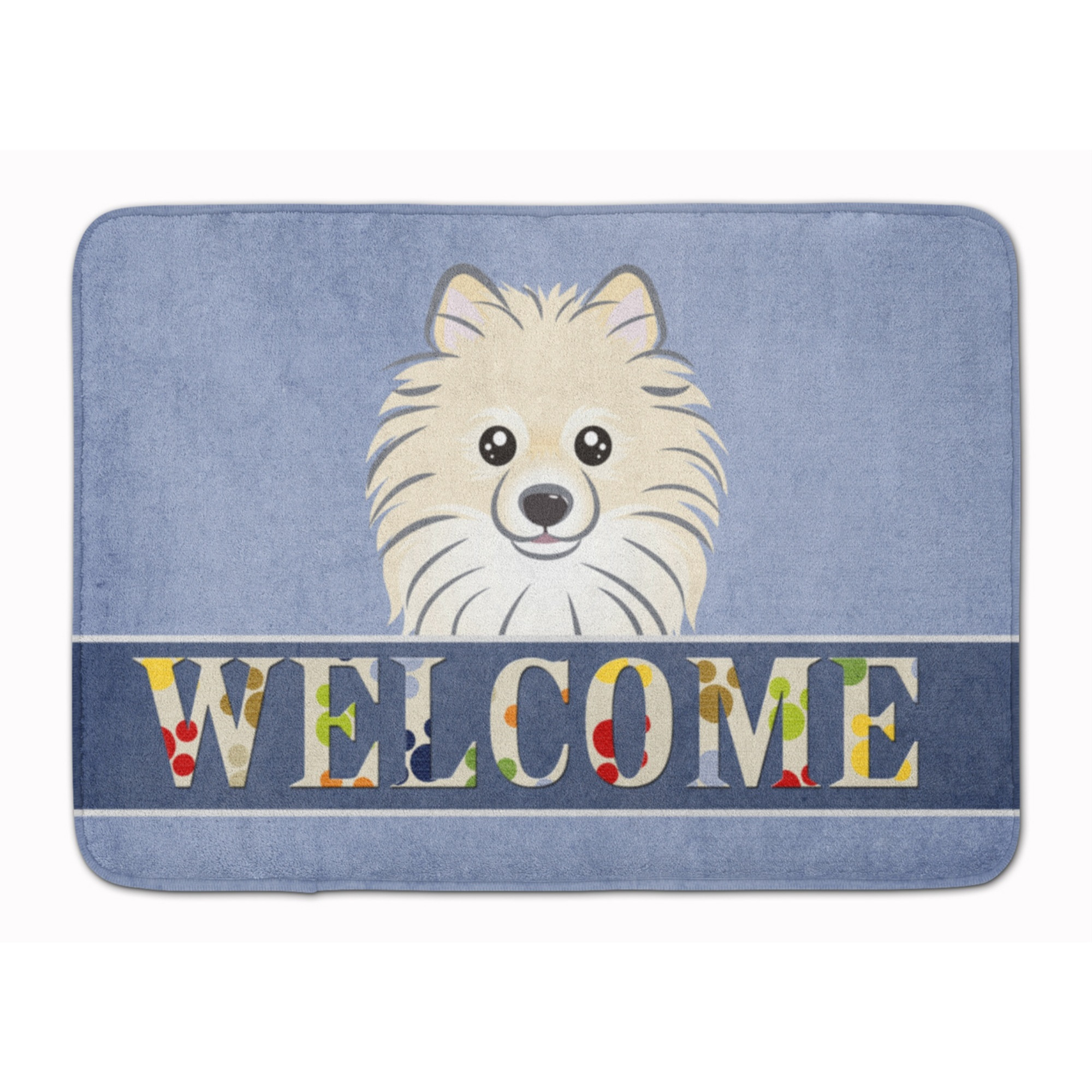 &quotCaroline's Treasures Pomeranian Welcome Floor Mat, 19"" x 27"", Multicolor"