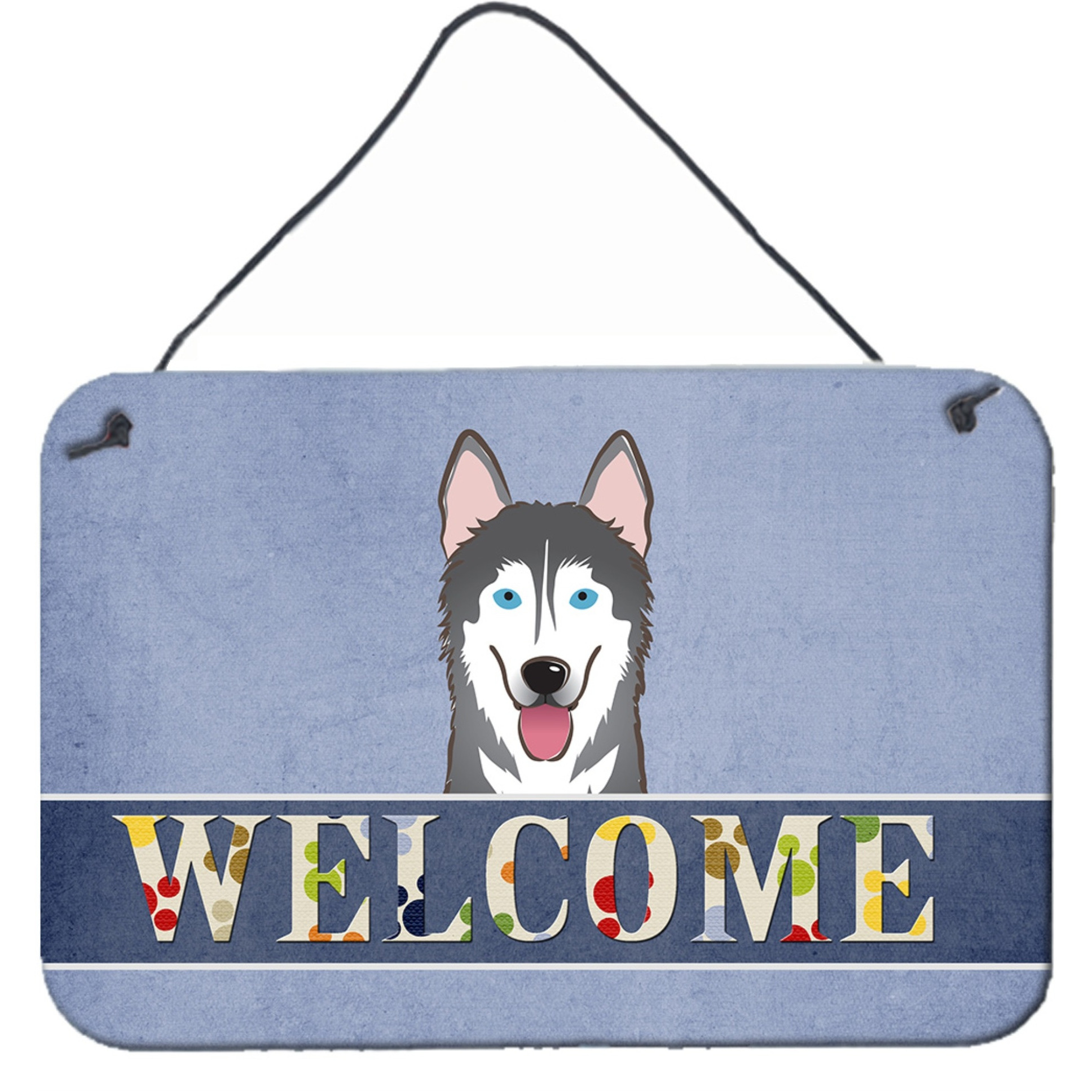 &quotCaroline's Treasures BB1404DS812 Alaskan Malamute Welcome Wall or Door Hanging Prints, 8 x 12"", Multicolor"