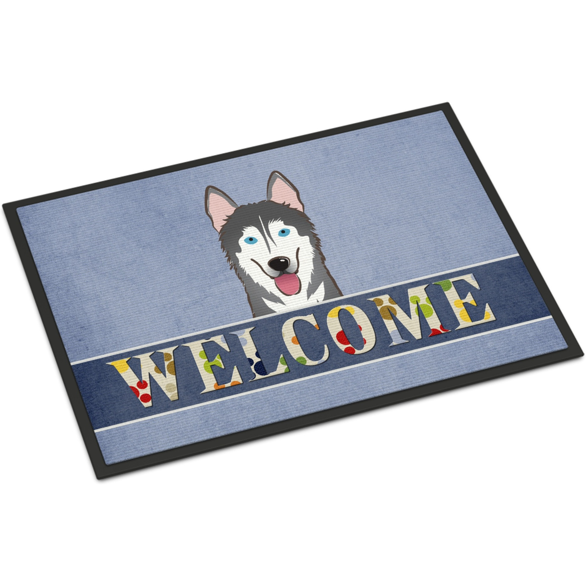 &quotCaroline's Treasures BB1404JMAT Alaskan Malamute Welcome Indoor or Outdoor Mat, 24 x 36"", Multicolor"