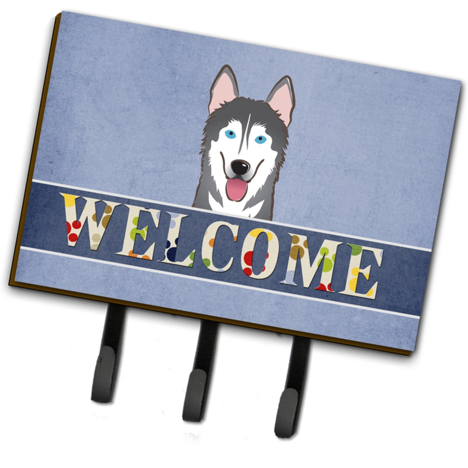 &quotCaroline's Treasures BB1404TH68 Alaskan Malamute Welcome Leash or Key Holder, Large, Multicolor"