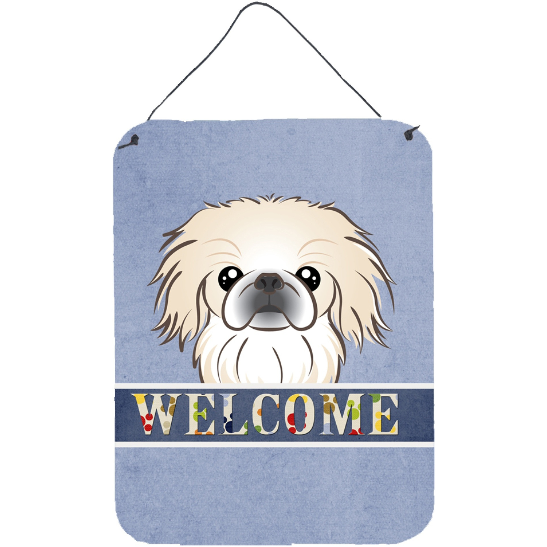 &quotCaroline's Treasures BB1407DS1216 Pekingese Welcome Wall or Door Hanging Prints, 16 x 12"", Multicolor"