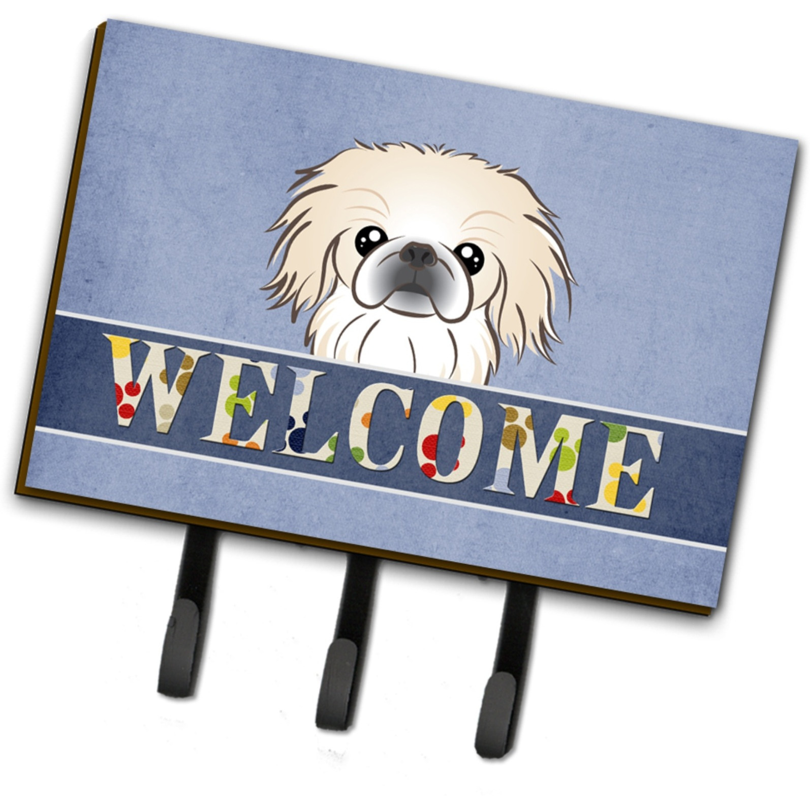 &quotCaroline's Treasures BB1407TH68 Pekingese Welcome Leash or Key Holder, Large, Multicolor"