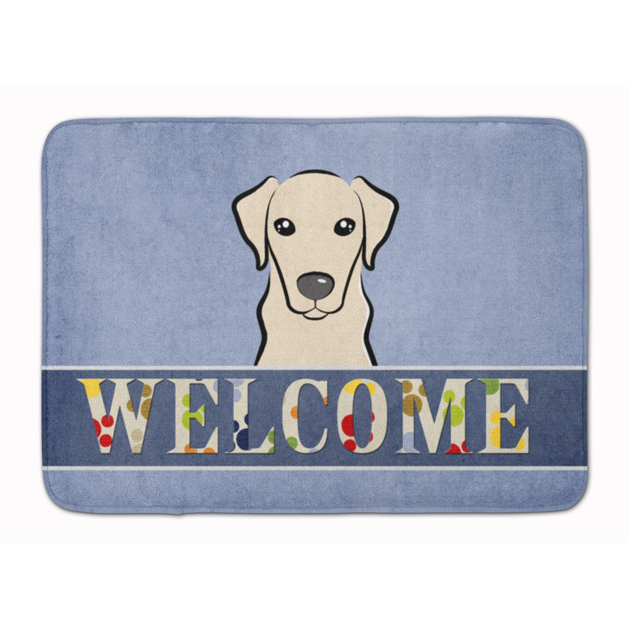 &quotCaroline's Treasures Yellow Labrador Welcome Floor Mat, 19"" x 27"", Multicolor"