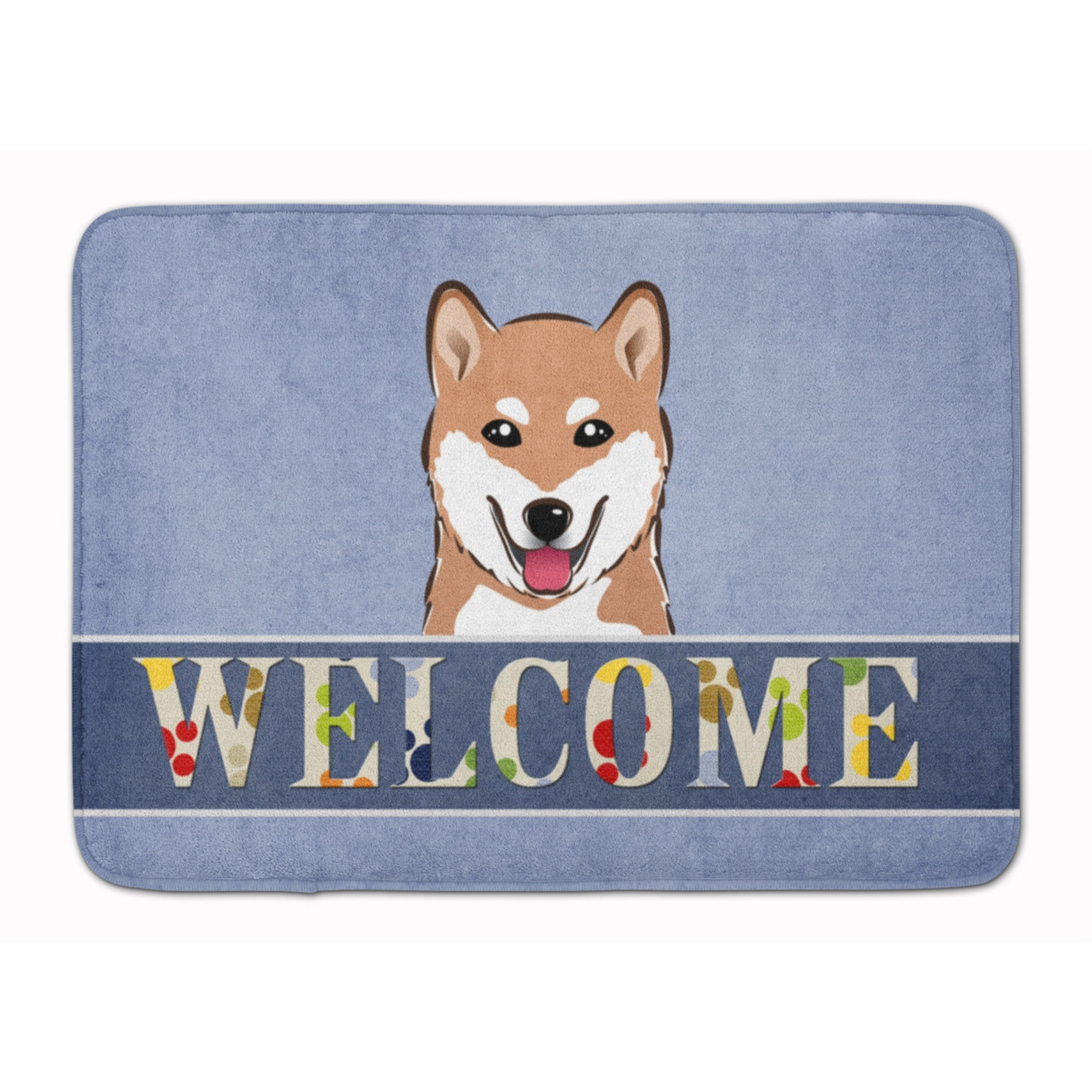 &quotCaroline's Treasures Shiba Inu Welcome Floor Mat, 19"" x 27"", Multicolor"