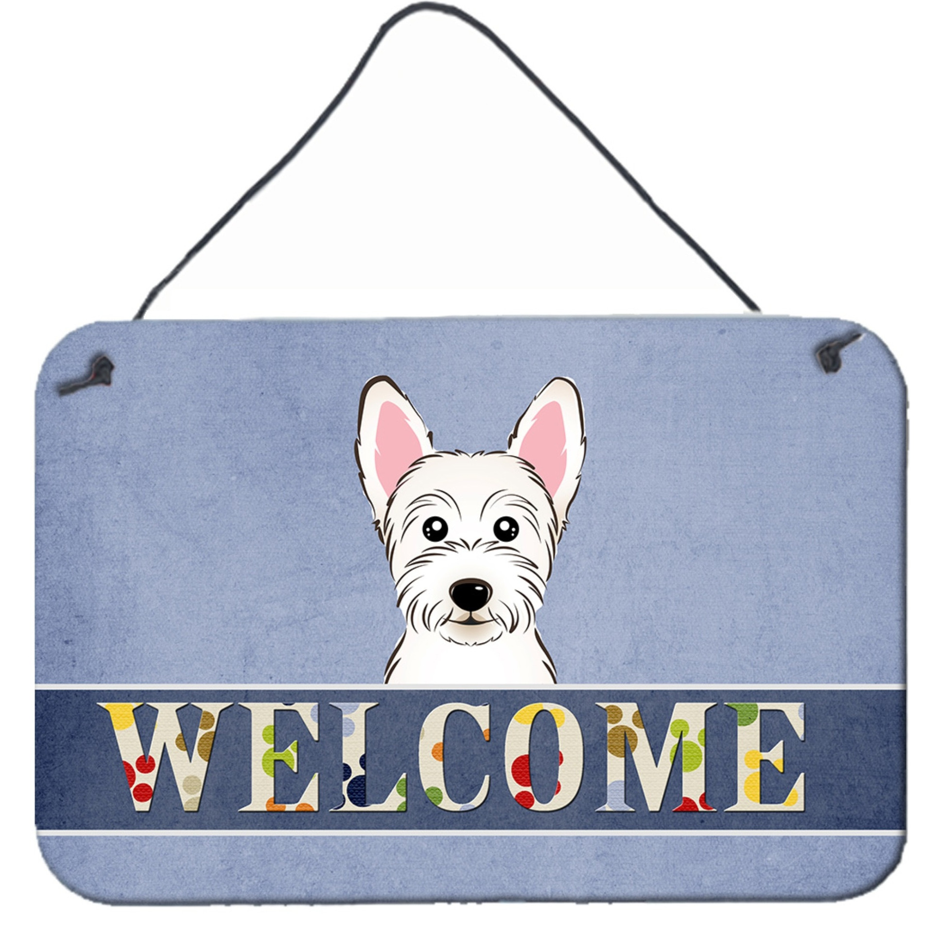 &quotCaroline's Treasures BB1412DS812 Westie Welcome Wall or Door Hanging Prints, 8 x 12"", Multicolor"