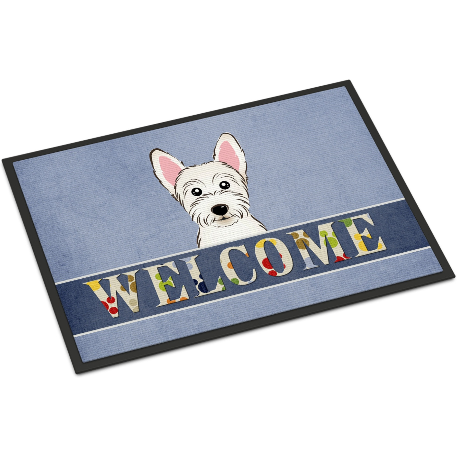 &quotCaroline's Treasures BB1412JMAT Westie Welcome Indoor or Outdoor Mat, 24 x 36"", Multicolor"