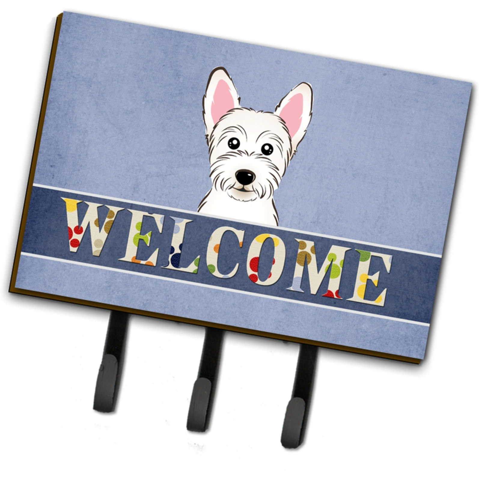 &quotCaroline's Treasures BB1412TH68 Westie Welcome Leash or Key Holder, Large, Multicolor"