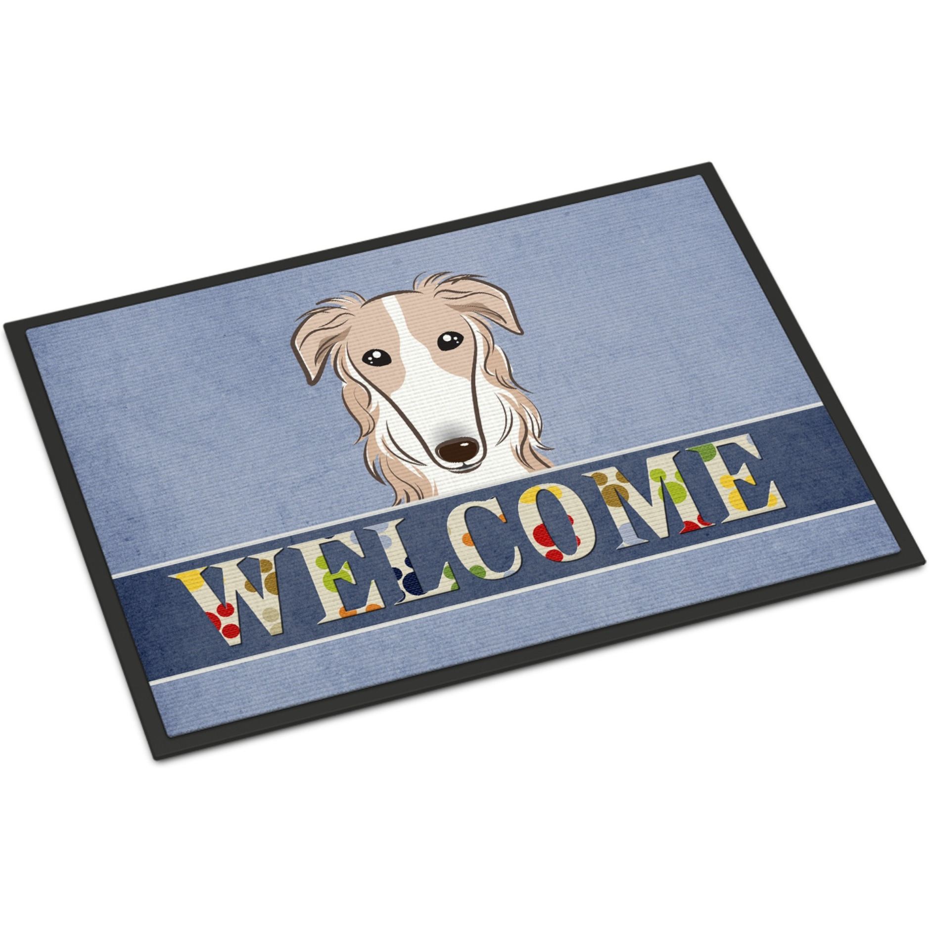 &quotCaroline's Treasures BB1414JMAT Borzoi Welcome Indoor or Outdoor Mat, 24 x 36"", Multicolor"