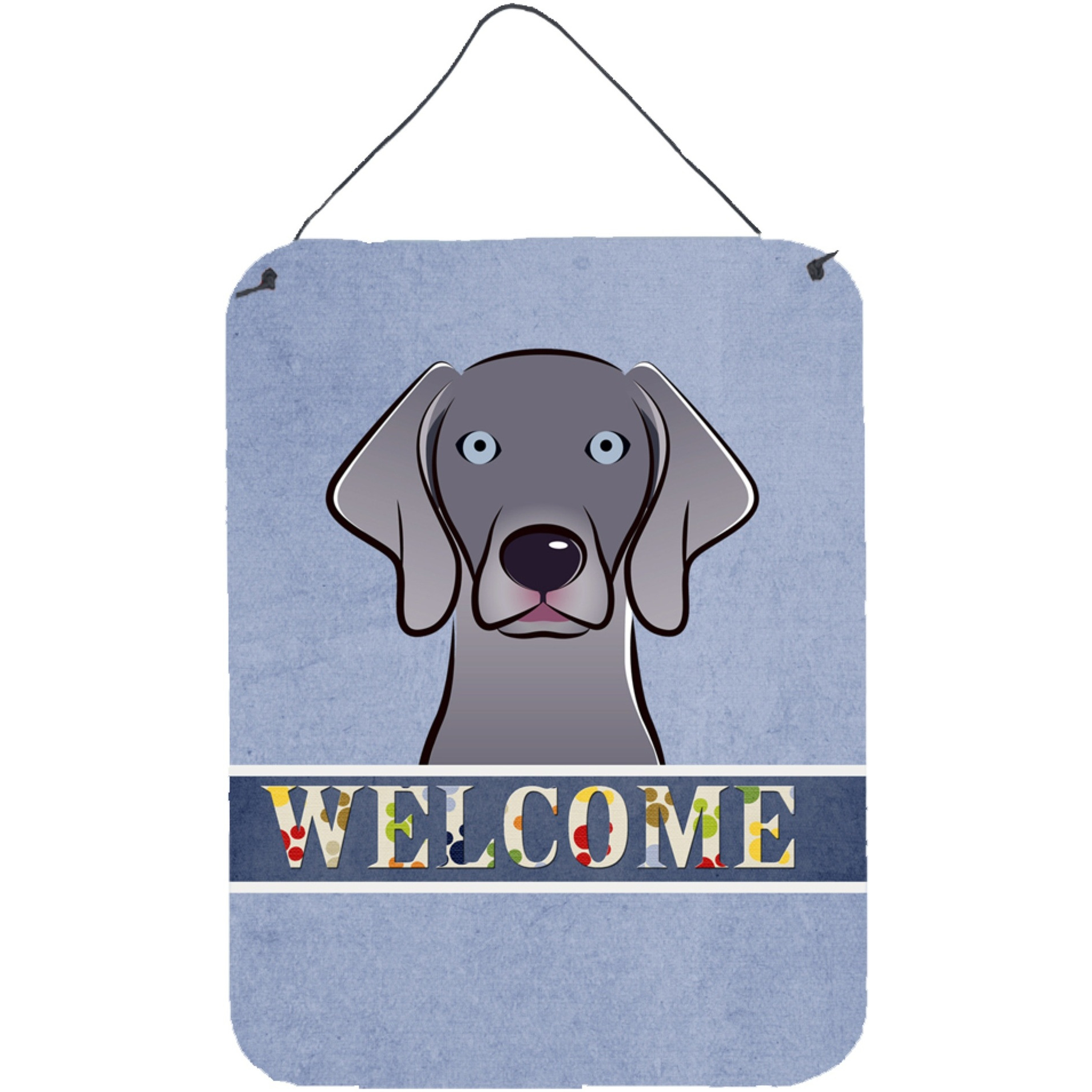 &quotCaroline's Treasures BB1417DS1216 Weimaraner Welcome Wall or Door Hanging Prints, 16 x 12"", Multicolor"