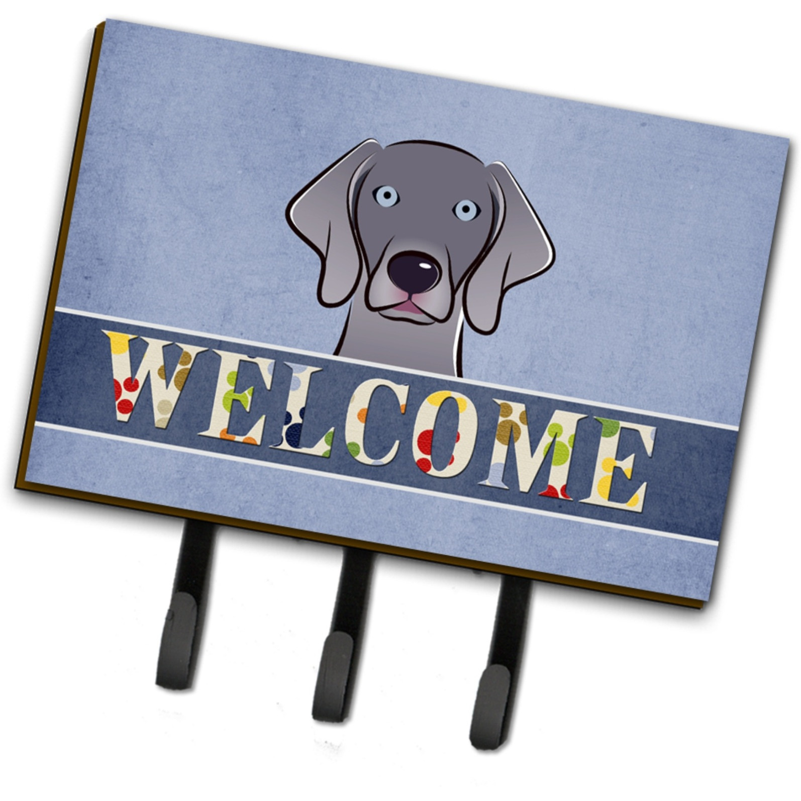 &quotCaroline's Treasures BB1417TH68 Weimaraner Welcome Leash or Key Holder, Large, Multicolor"