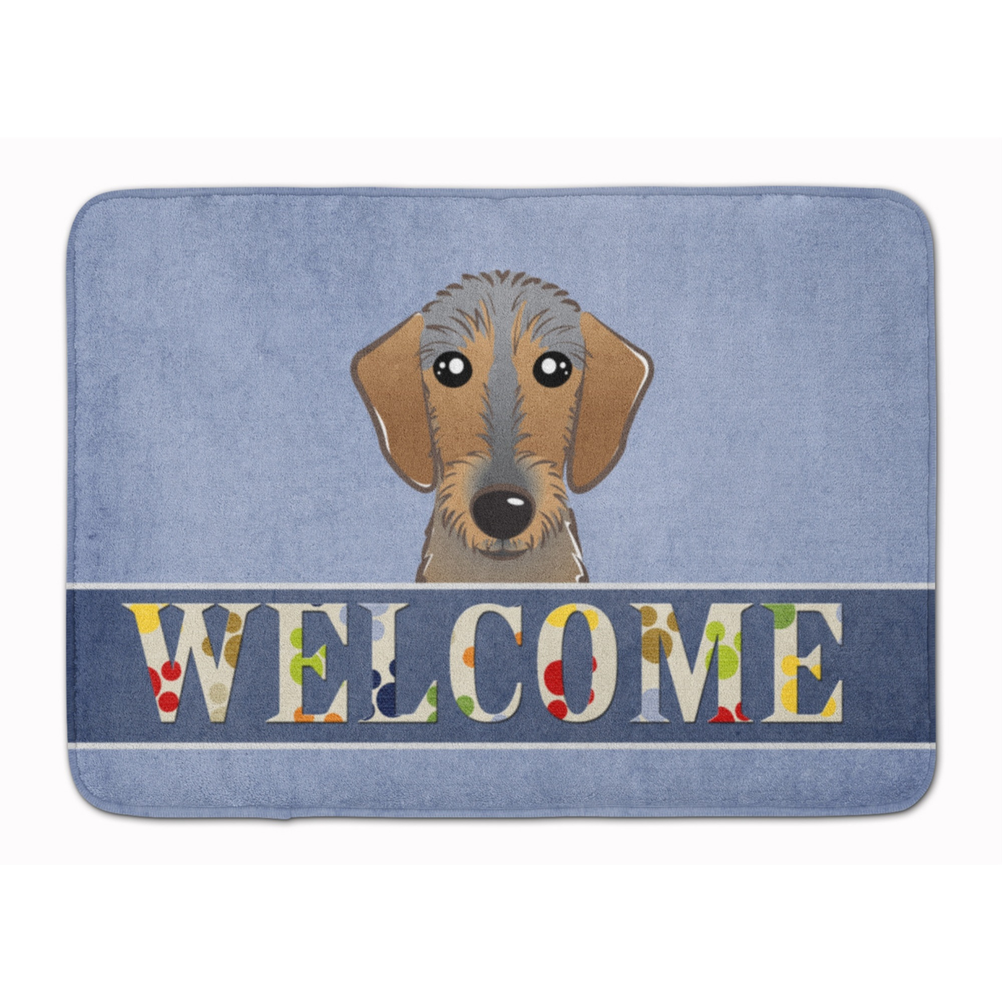 &quotCaroline's Treasures Wirehaired Dachshund Welcome Floor Mat, 19"" x 27"", Multicolor"