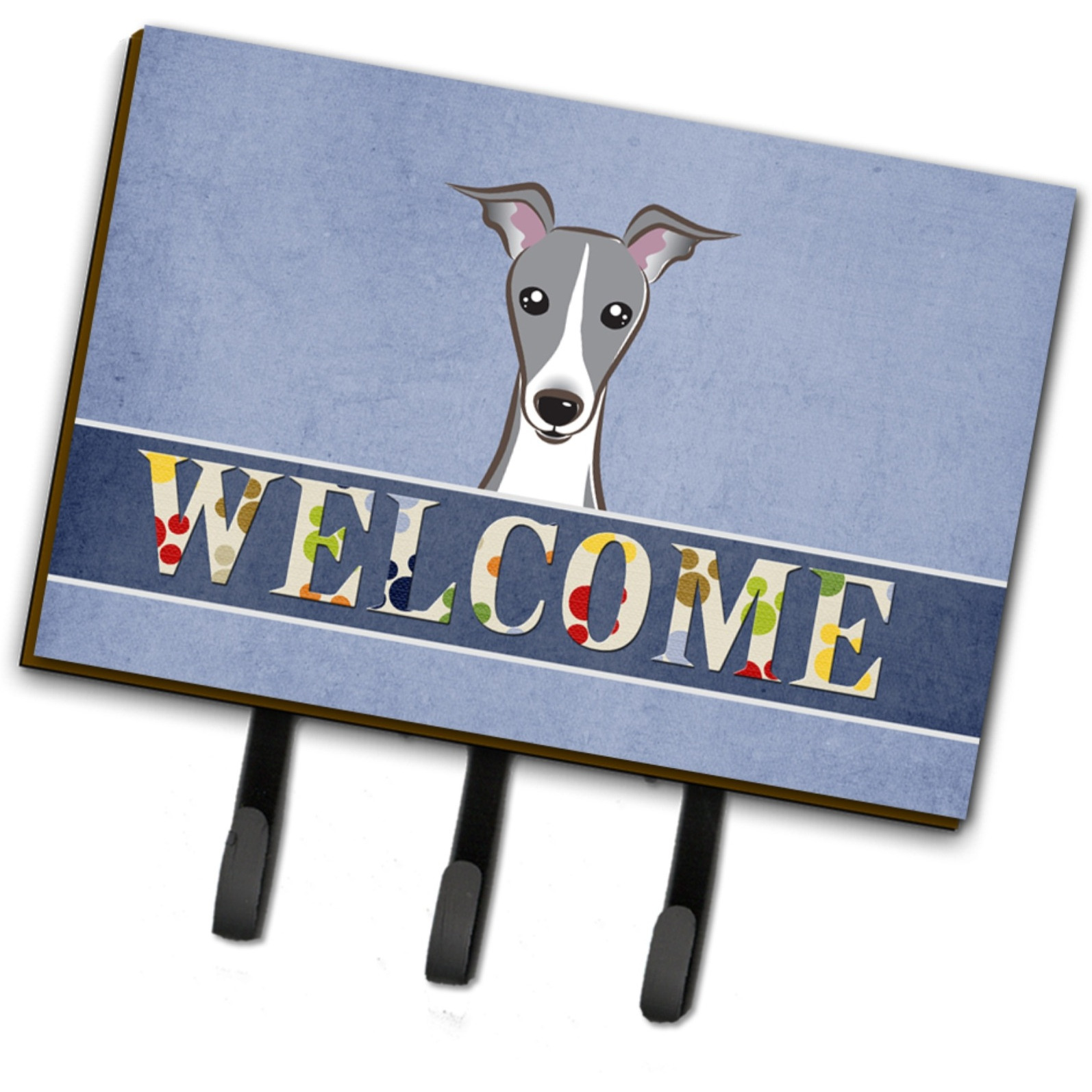 &quotCaroline's Treasures BB1422TH68 Italian Greyhound Welcome Leash or Key Holder, Large, Multicolor"