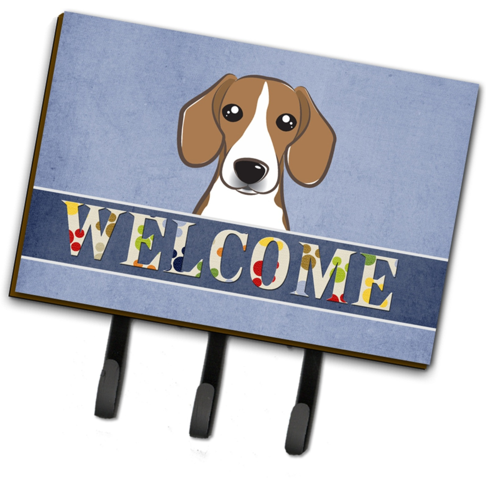 &quotCaroline's Treasures BB1425TH68 Beagle Welcome Leash or Key Holder, Large, Multicolor"