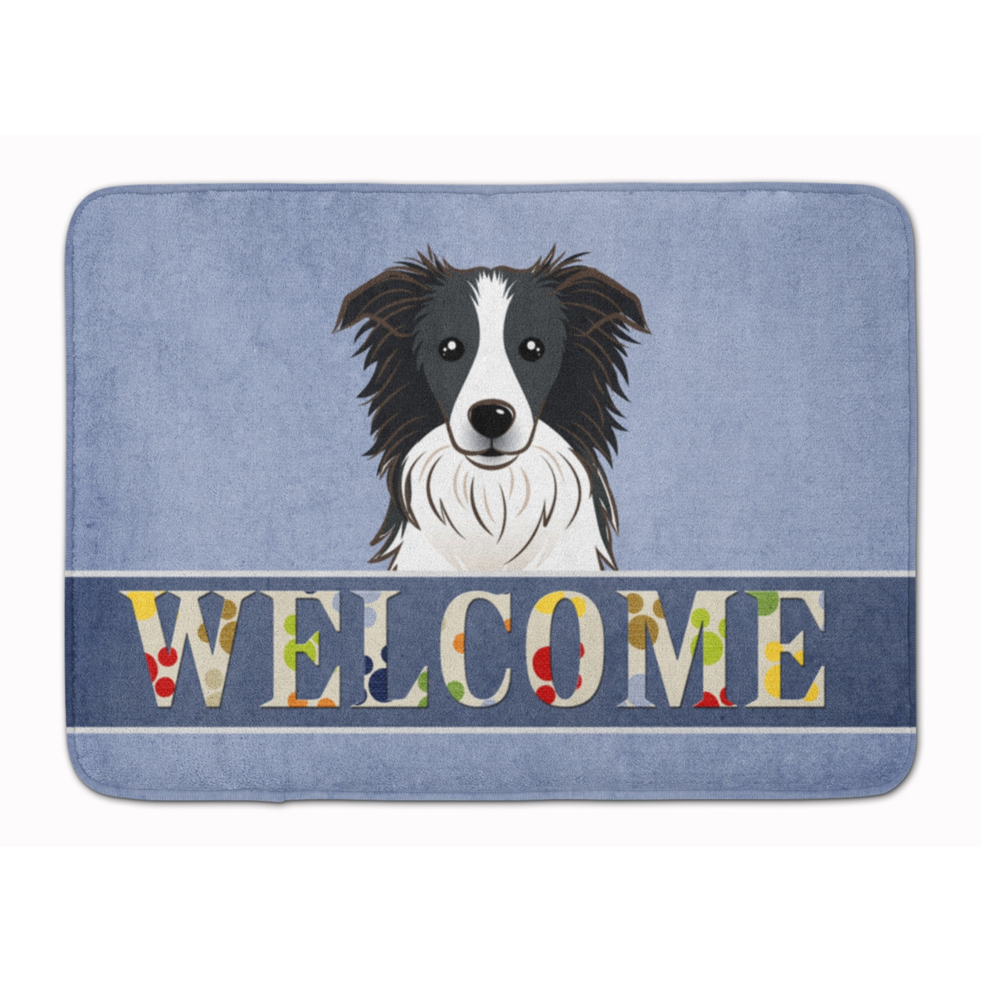 &quotCaroline's Treasures Border Collie Welcome Floor Mat, 19"" x 27"", Multicolor"