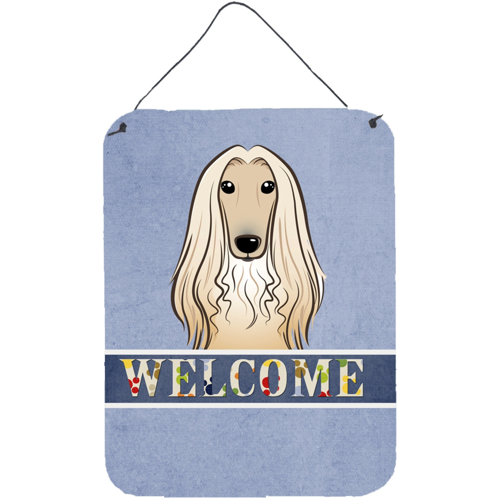 &quotCaroline's Treasures BB1430DS1216 Afghan Hound Welcome Wall or Door Hanging Prints, 16 x 12"", Multicolor"