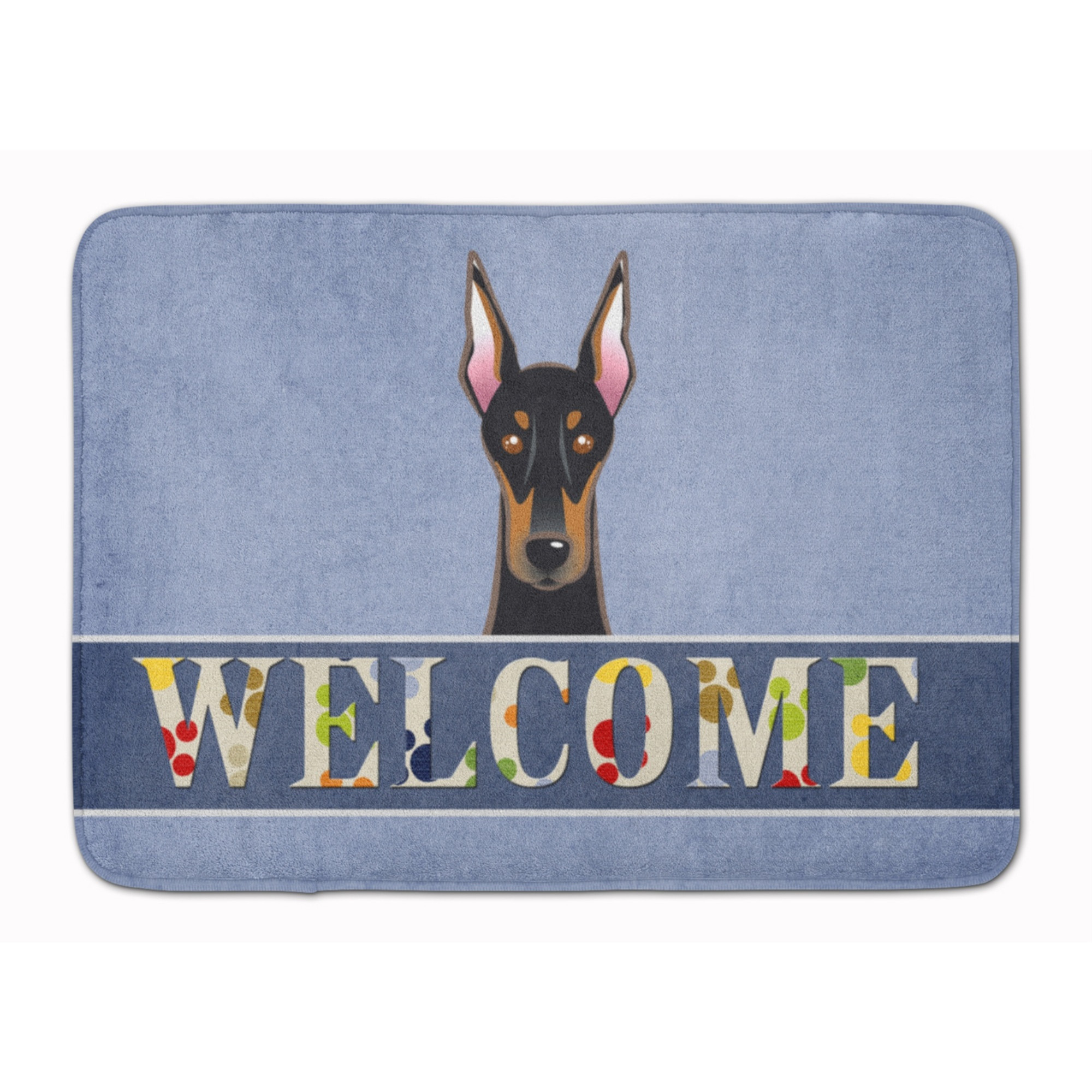 &quotCaroline's Treasures Doberman Welcome Floor Mat, 19"" x 27"", Multicolor"