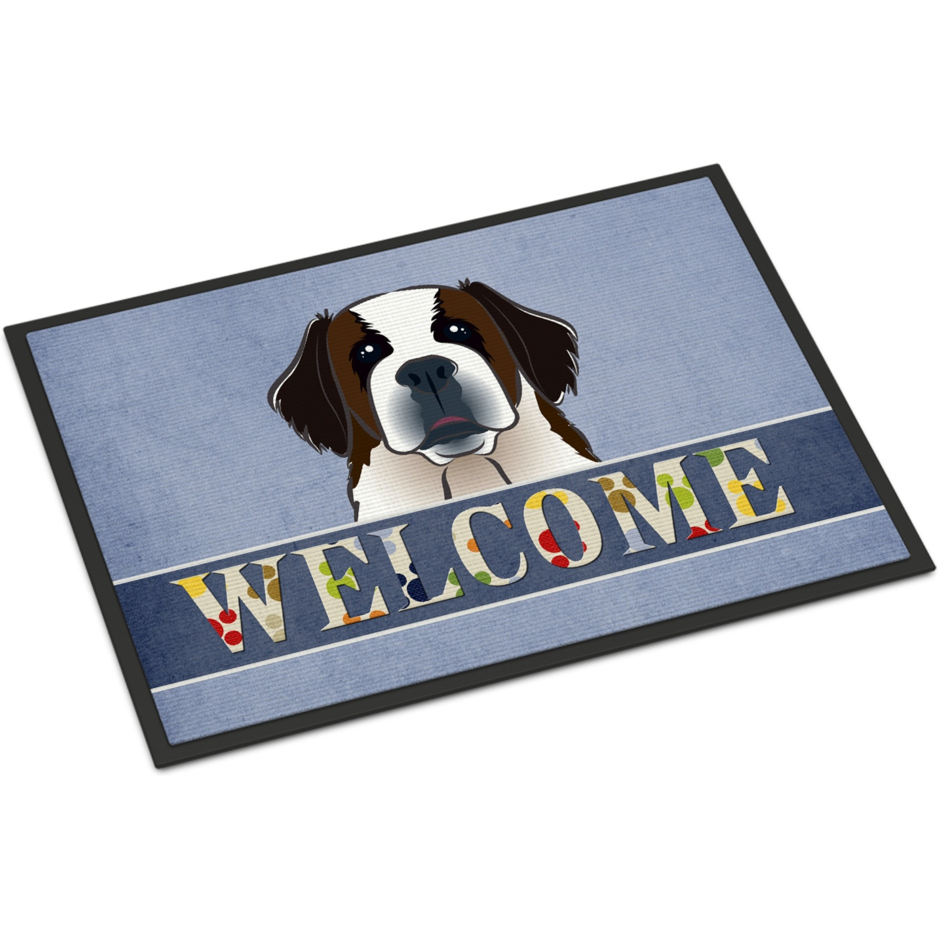 &quotCaroline's Treasures BB1432MAT Saint Bernard Welcome Indoor or Outdoor Mat, 18 x 27"", Multicolor"