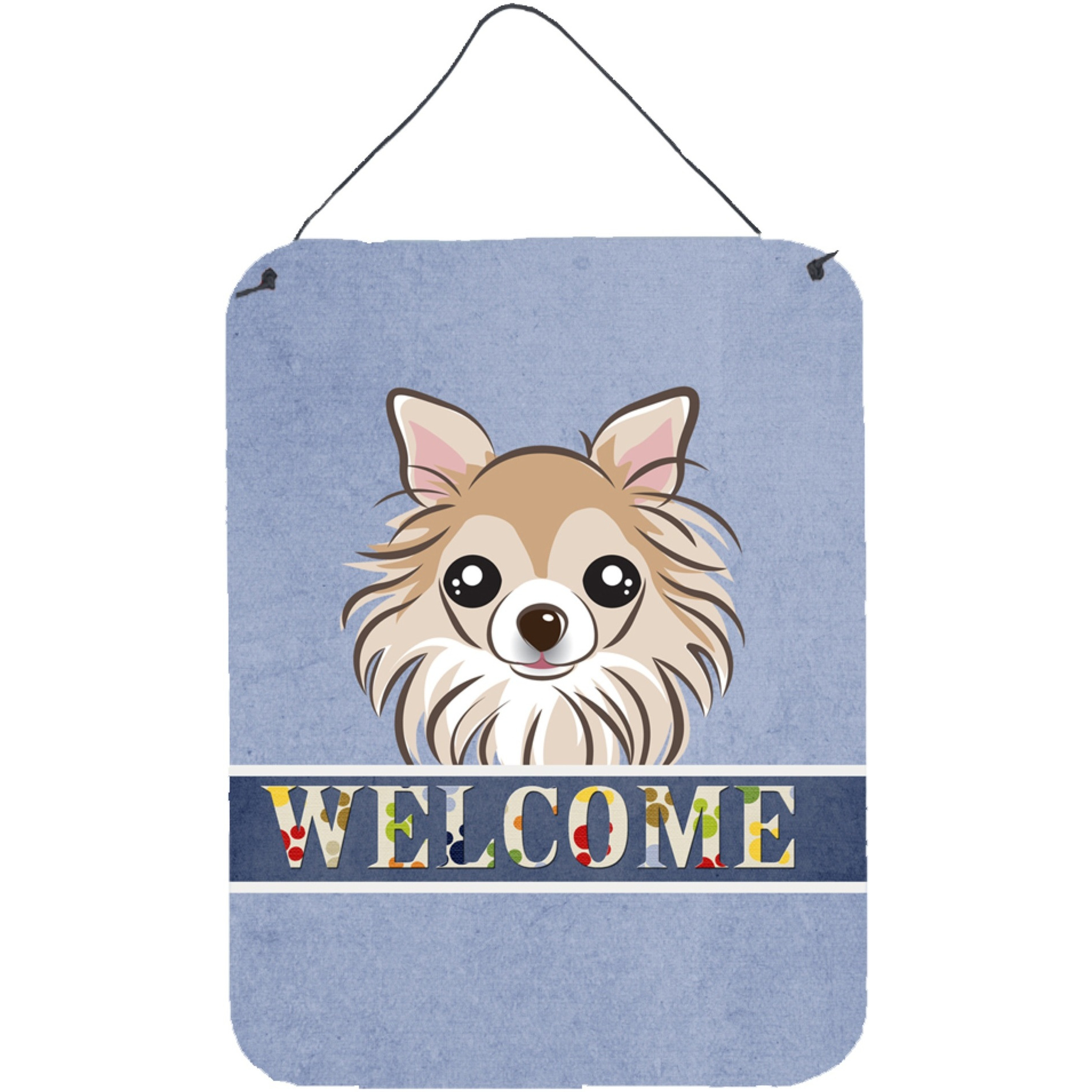 &quotCaroline's Treasures BB1437DS1216 Chihuahua Welcome Wall or Door Hanging Prints, 16 x 12"", Multicolor"