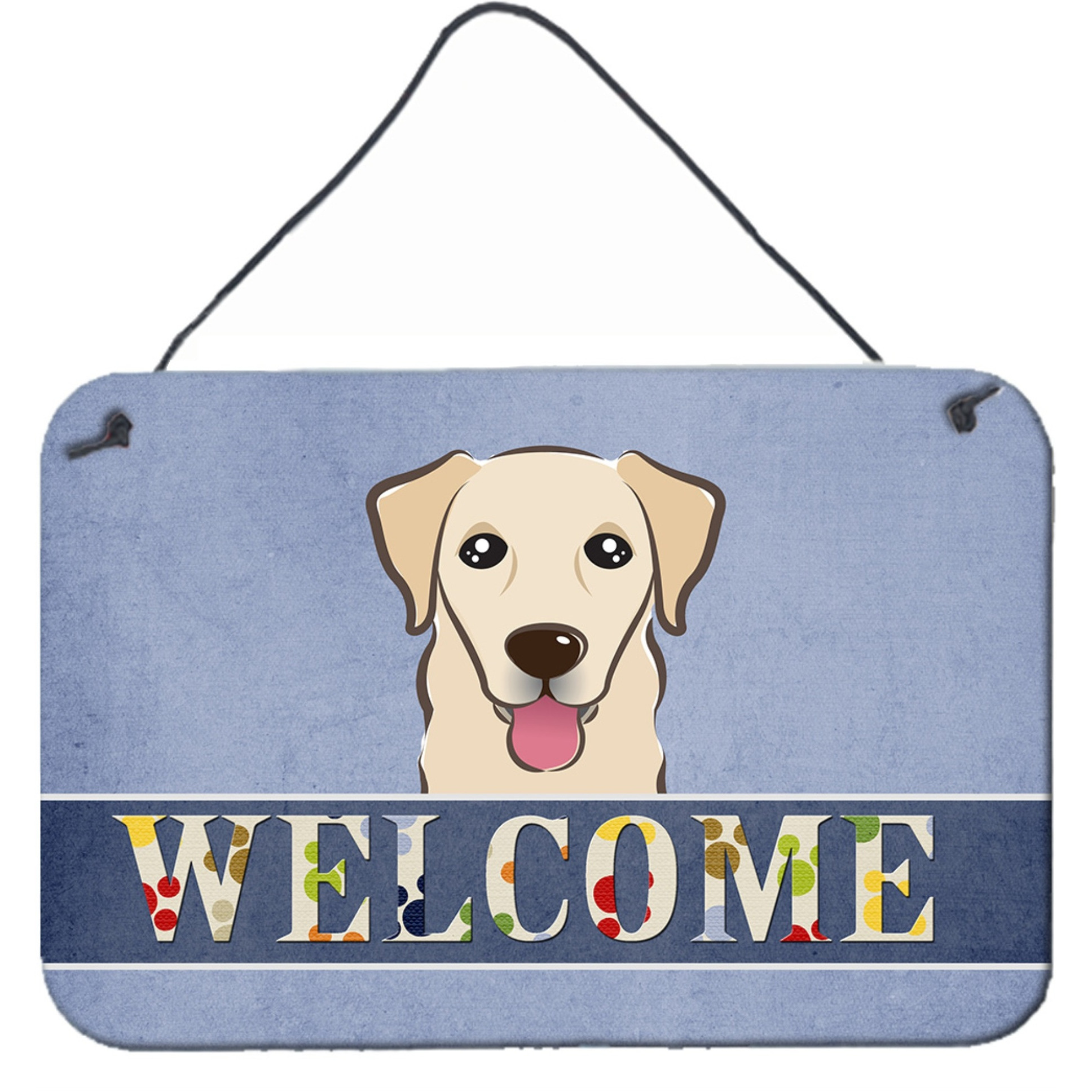 &quotCaroline's Treasures BB1438DS812 Golden Retriever Welcome Wall or Door Hanging Prints, 8 x 12"", Multicolor"