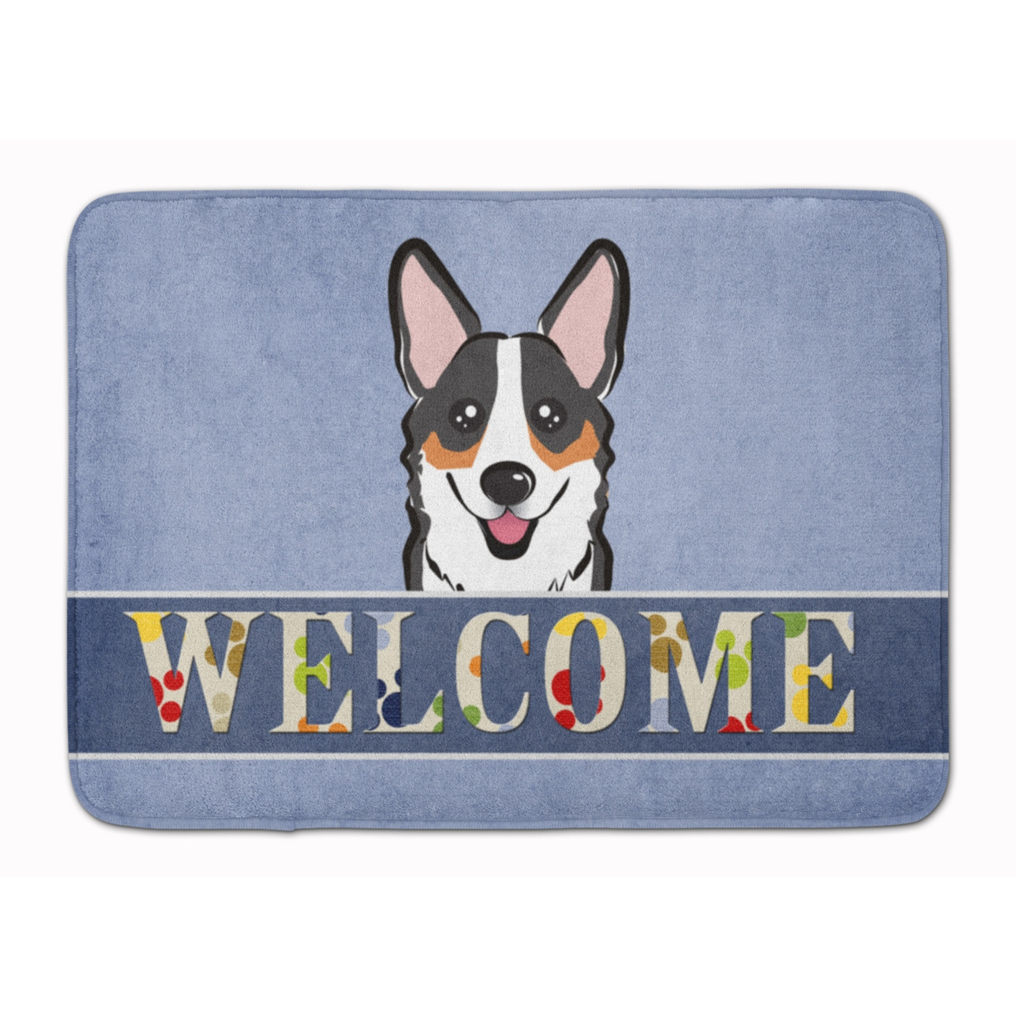 &quotCaroline's Treasures Tricolor Corgi Welcome Floor Mat, 19"" x 27"", Multicolor"