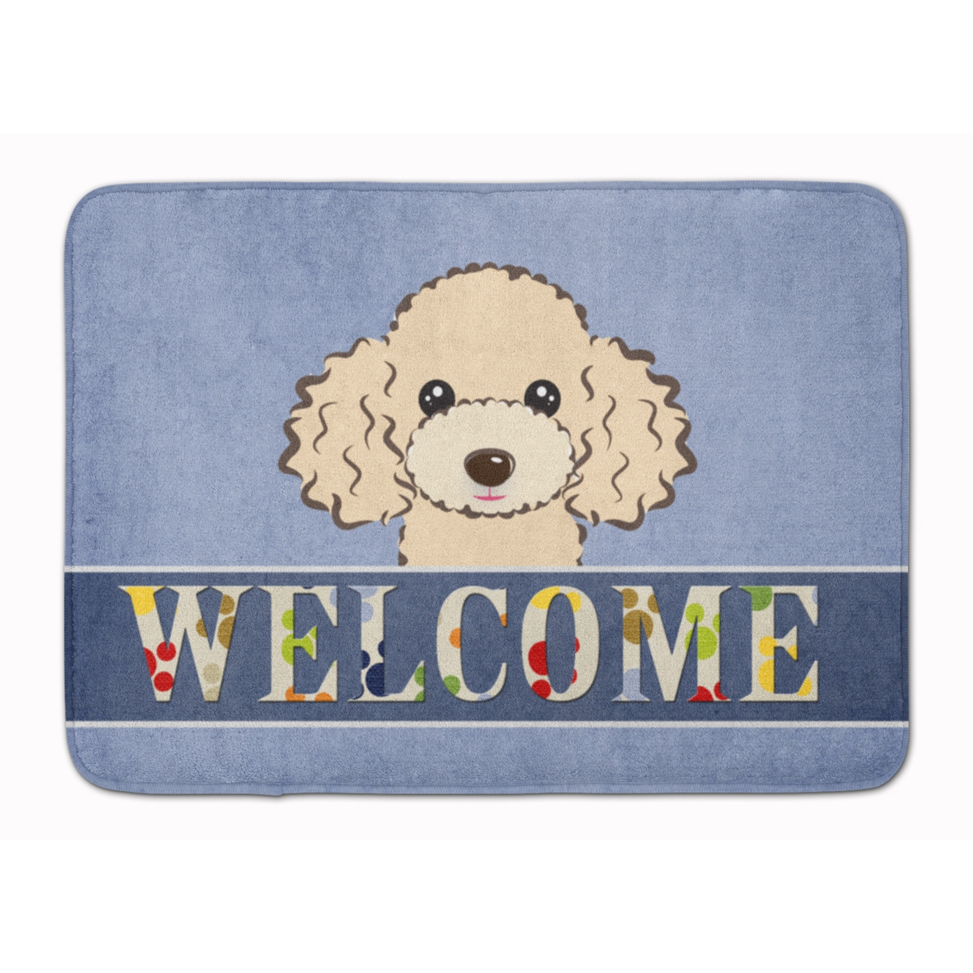 &quotCaroline's Treasures Buff Poodle Welcome Floor Mat, 19"" x 27"", Multicolor"