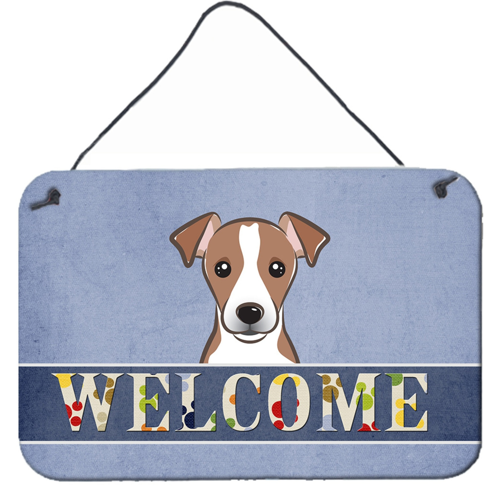 &quotCaroline's Treasures BB1446DS812 Jack Russell Terrier Welcome Wall or Door Hanging Prints, 8 x 12"", Multicolor"