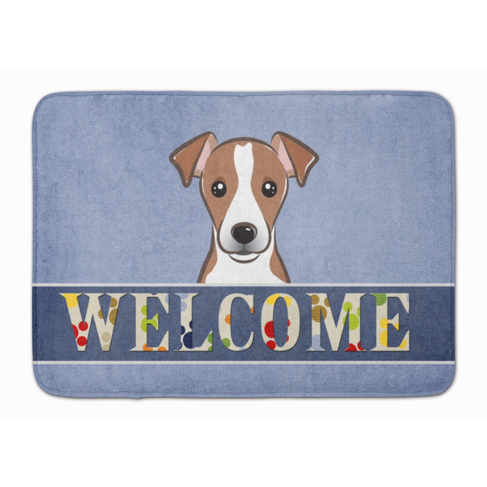 &quotCaroline's Treasures Jack Russell Terrier Welcome Floor Mat, 19"" x 27"", Multicolor"