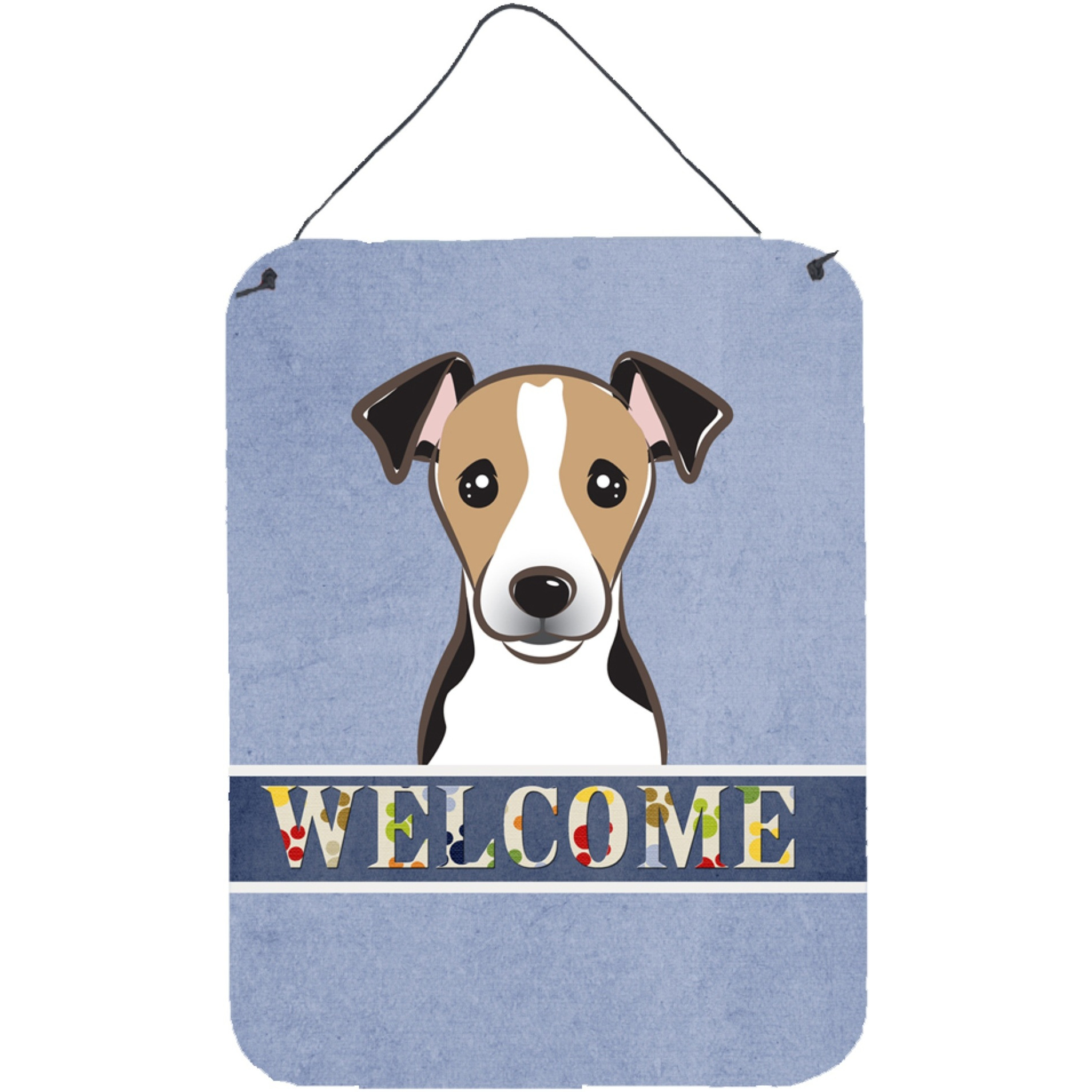 &quotCaroline's Treasures BB1447DS1216 Jack Russell Terrier Welcome Wall or Door Hanging Prints, 16 x 12"", Multicolor"
