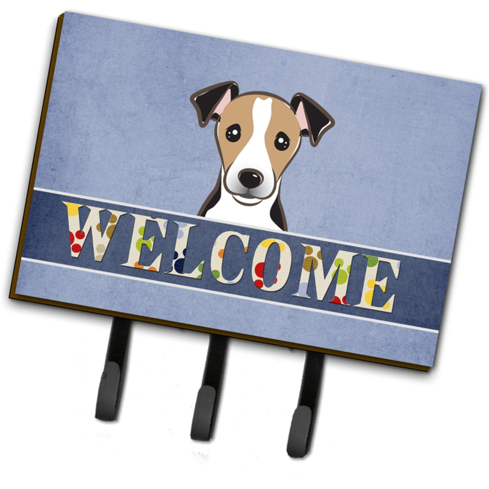 &quotCaroline's Treasures BB1447TH68 Jack Russell Terrier Welcome Leash or Key Holder, Large, Multicolor"