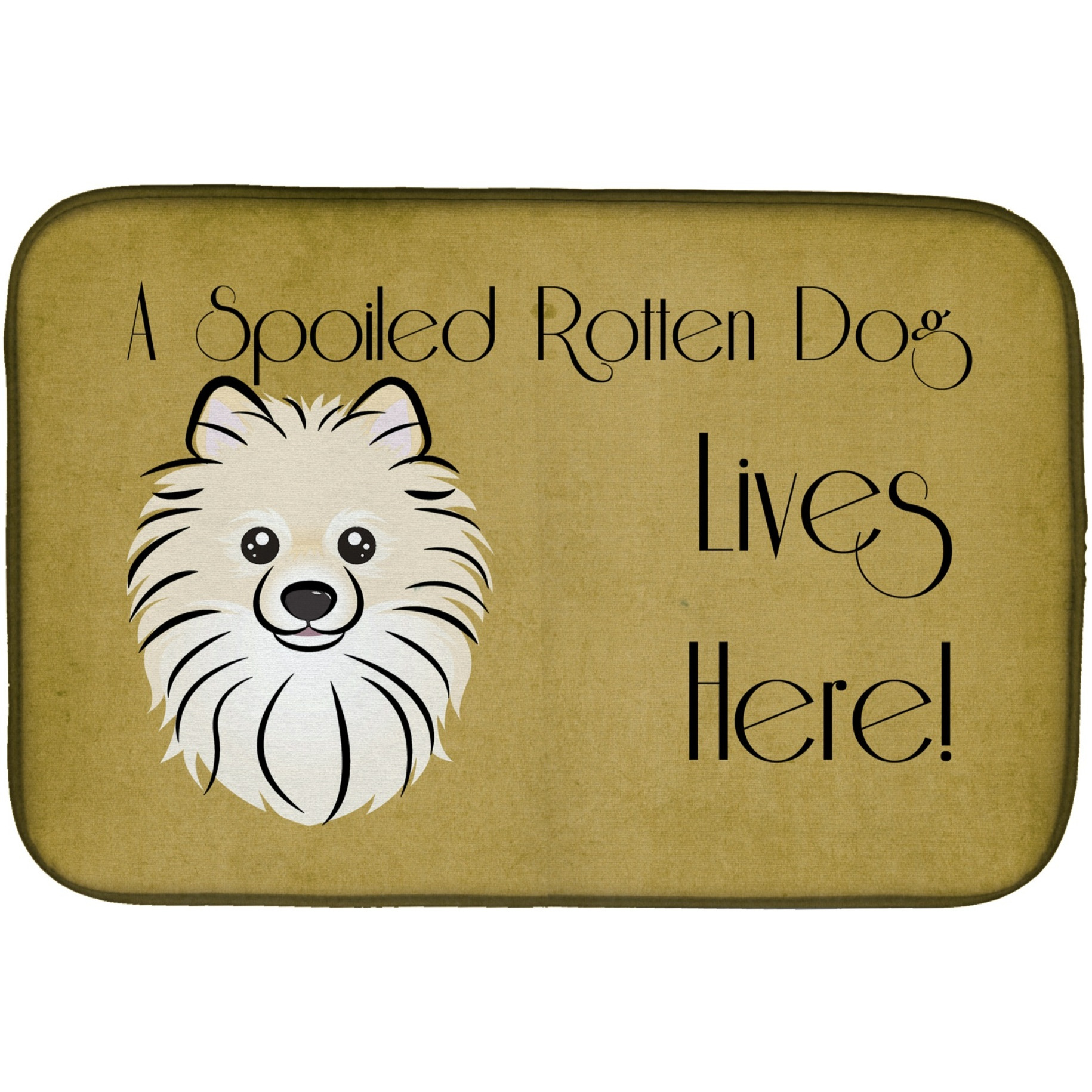 &quotCaroline's Treasures BB1455DDM Dish Drying Mat, 14"" x 21"", Spoiled"