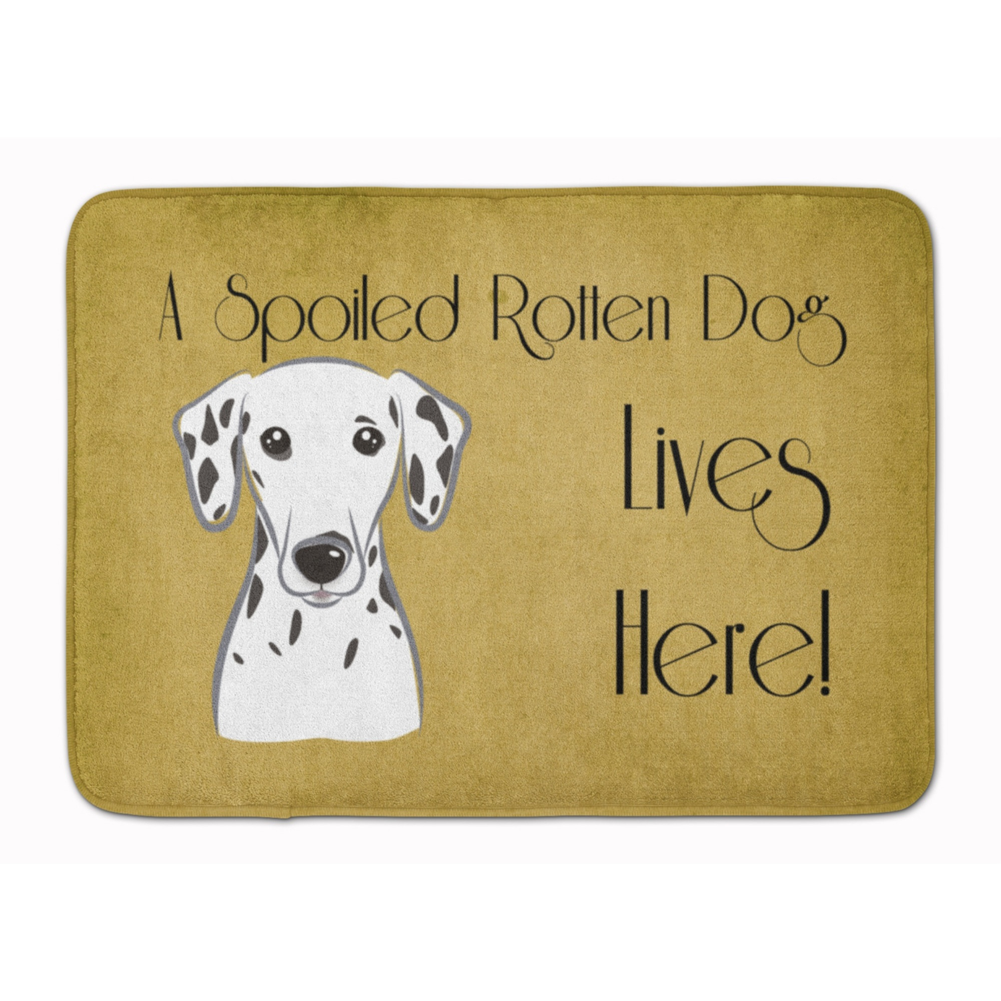 &quotCaroline's Treasures Dalmatian Spoiled Dog Lives Here Floor Mat, 19"" x 27"", Multicolor"