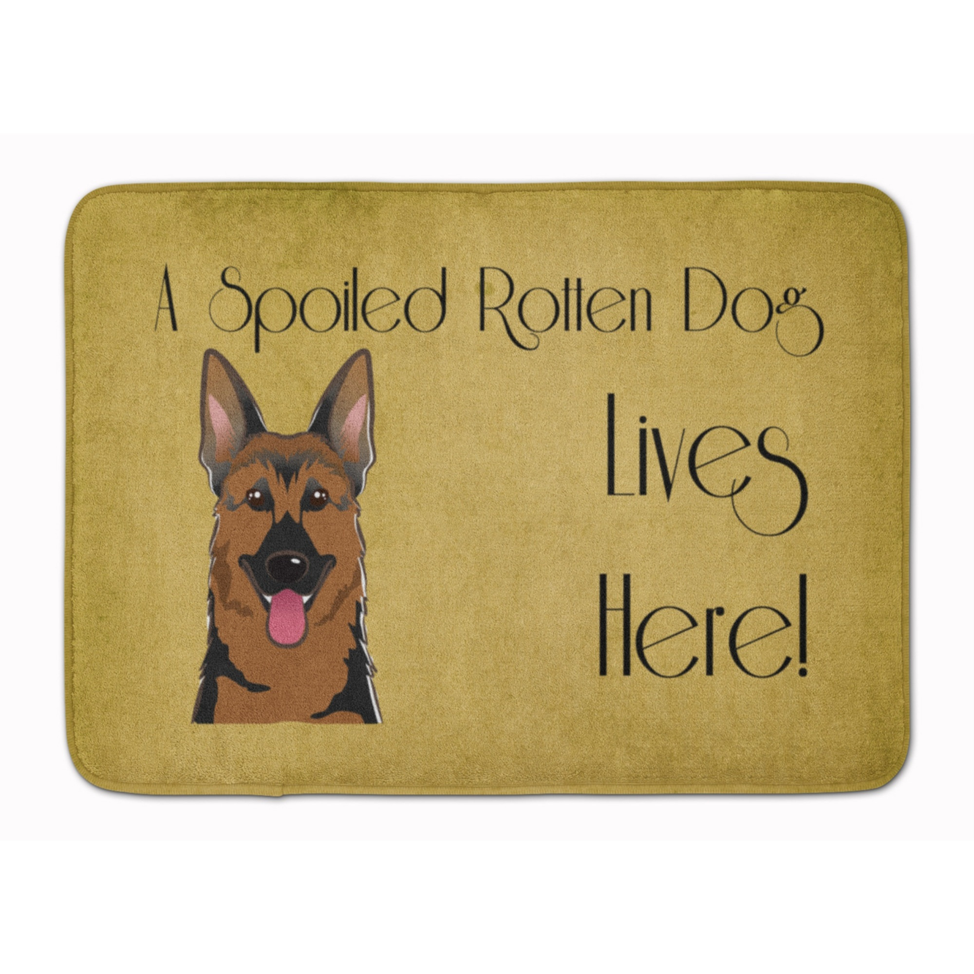 &quotCaroline's Treasures German Shepherd Spoiled Dog Lives Here, 19"" x 27"", Multicolor"