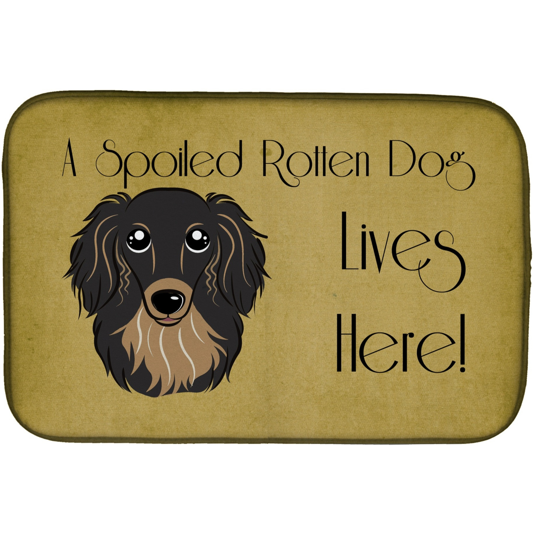 &quotCaroline's Treasures BB1461DDM Dish Drying Mat, 14 x 21, Spoiled"