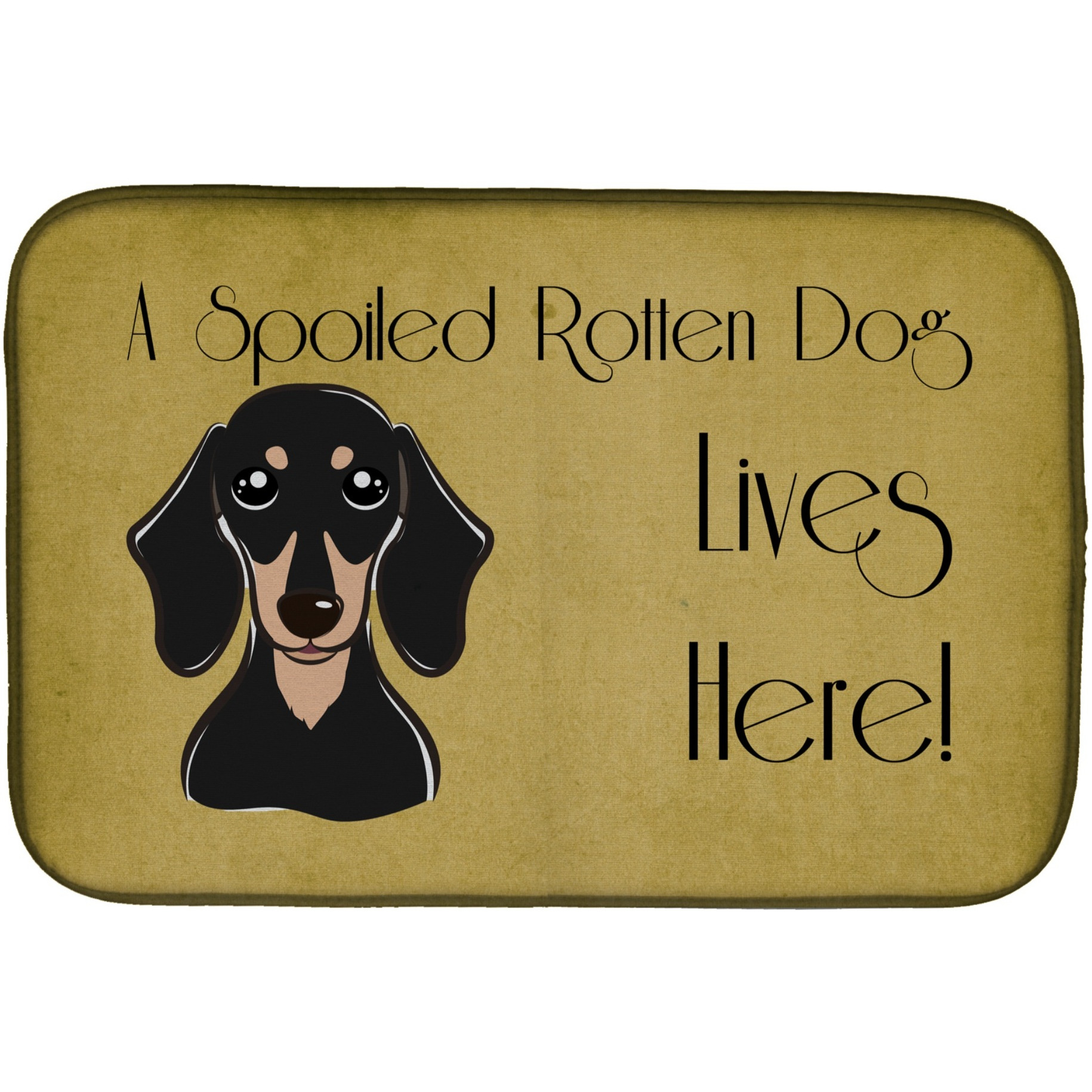 &quotCaroline's Treasures BB1463DDM Dish Drying Mat, 14"" x 21"", Spoiled"