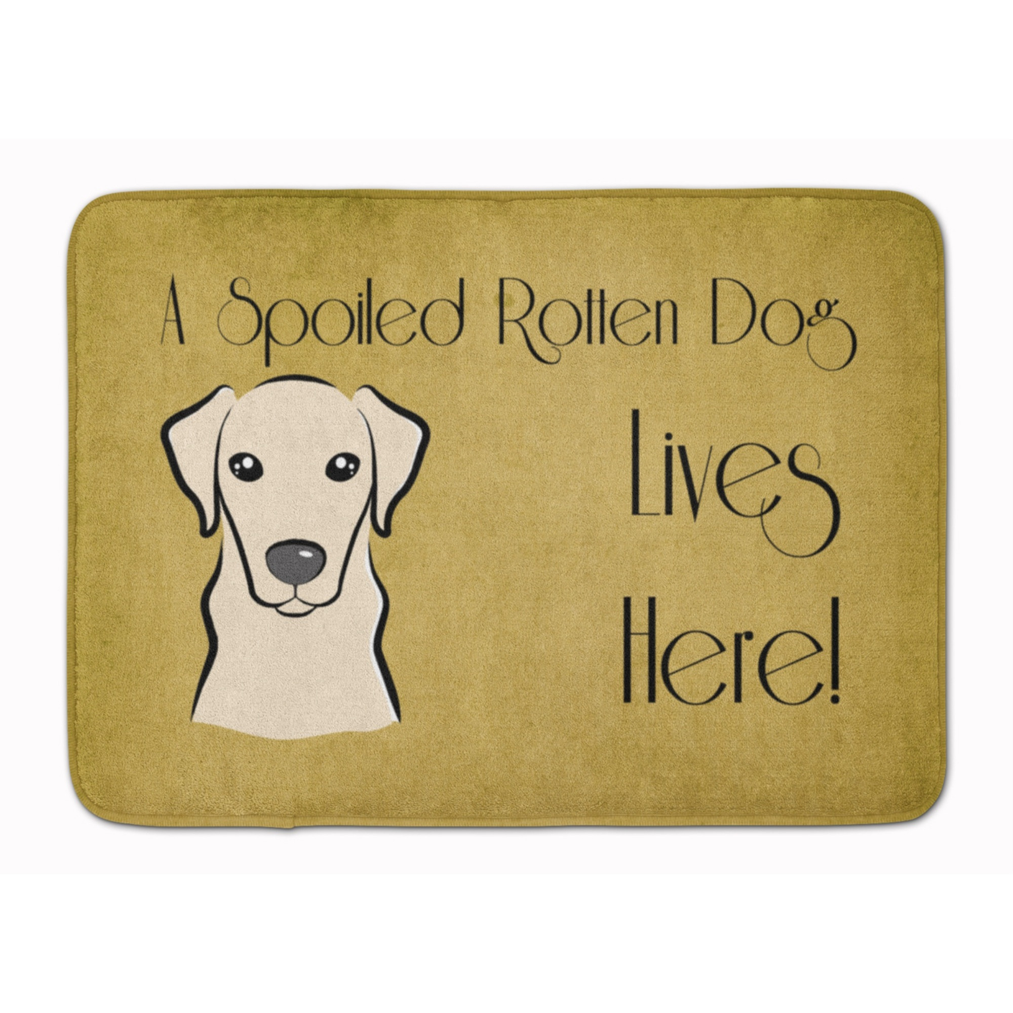&quotCaroline's Treasures Yellow Labrador Spoiled Dog Lives Here, 19"" x 27"", Multicolor"
