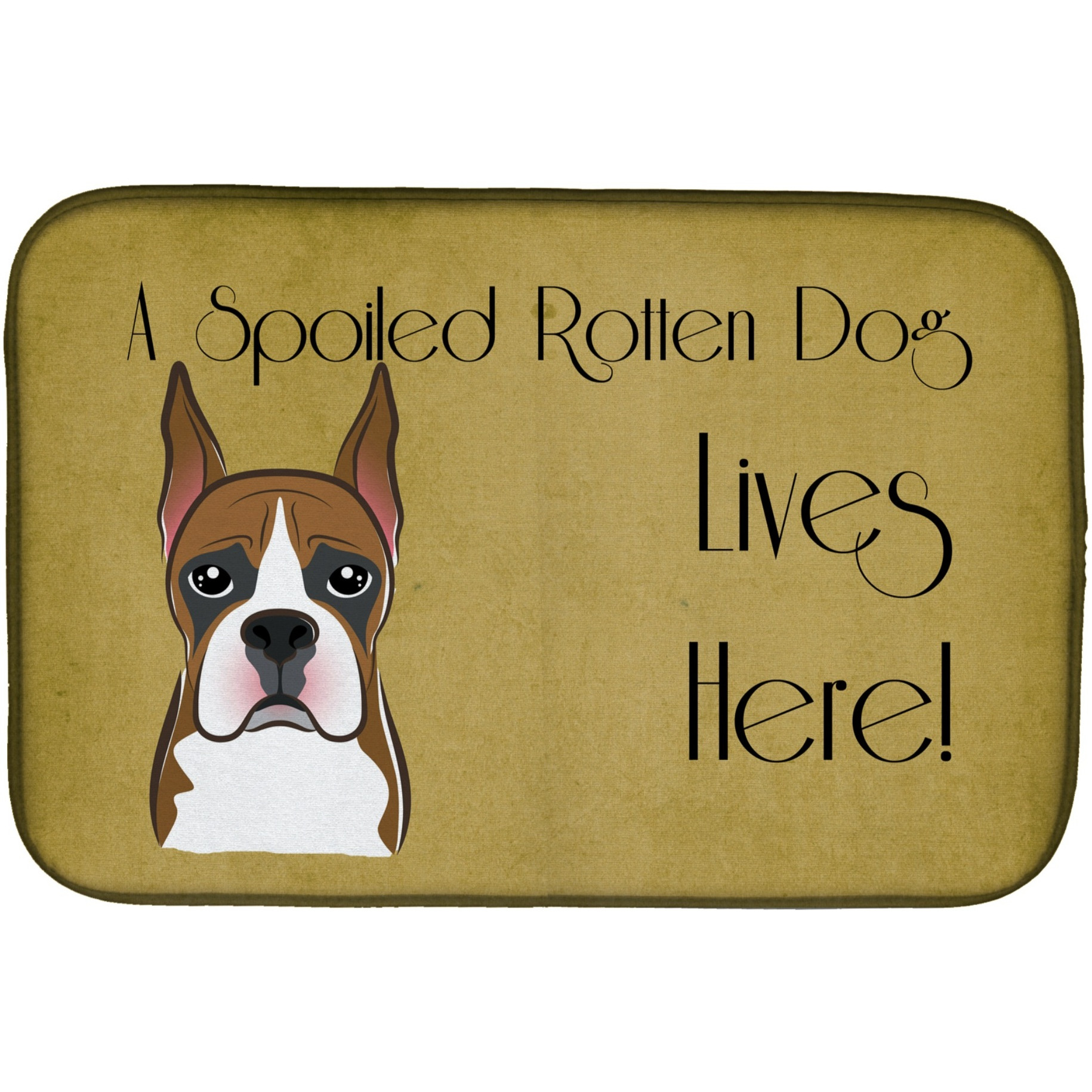 &quotCaroline's Treasures BB1471DDM Dish Drying Mat, 14"" x 21"", Spoiled"