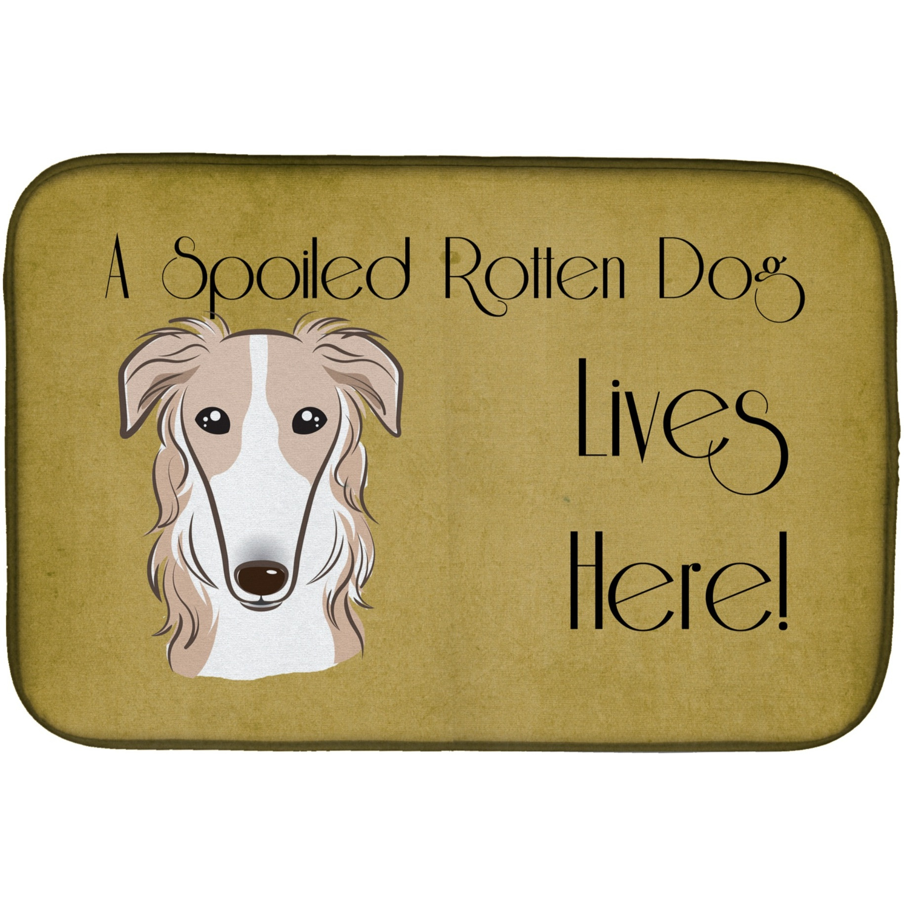 &quotCaroline's Treasures BB1476DDM Dish Drying Mat, 14"" x 21"", Spoiled"