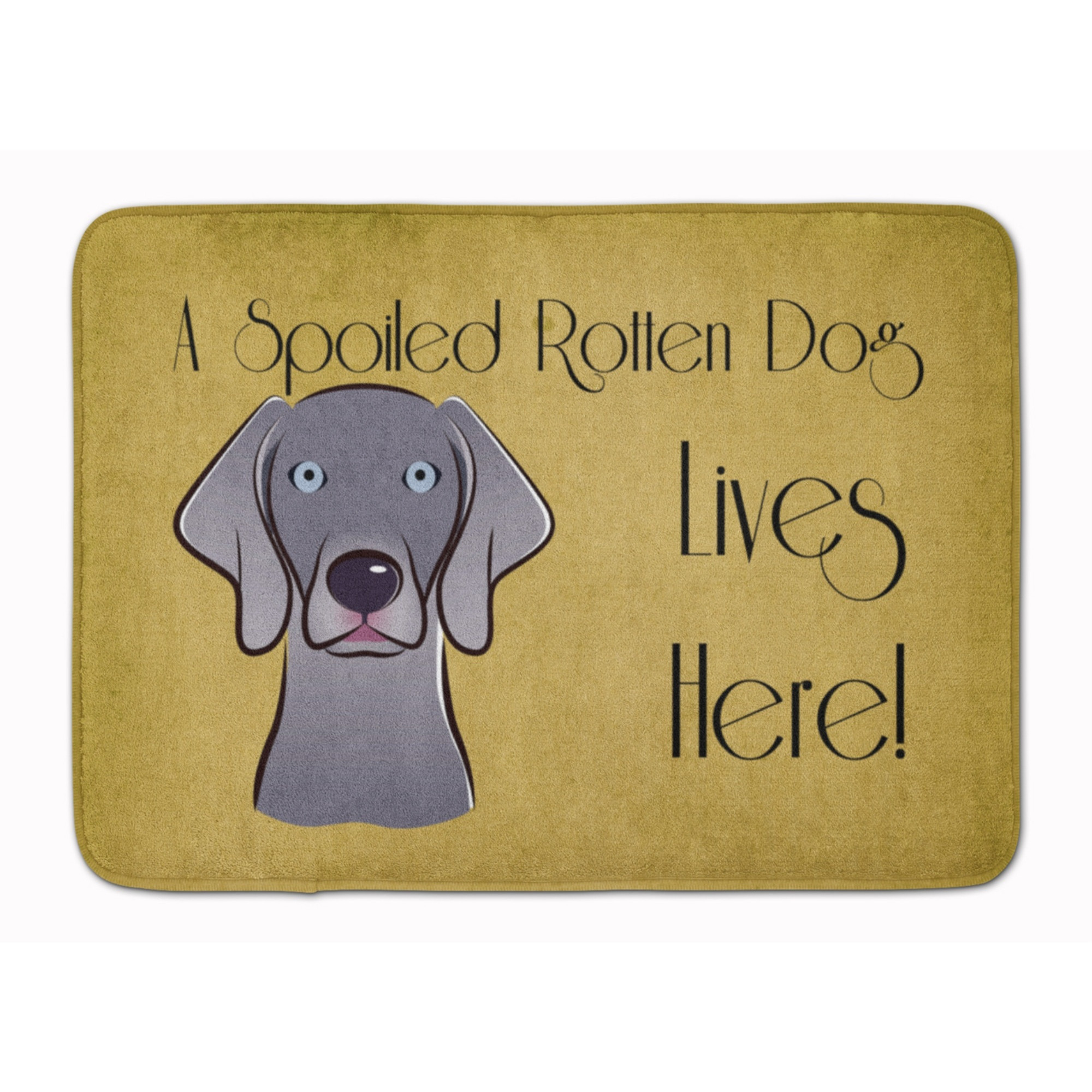 &quotCaroline's Treasures Weimaraner Spoiled Dog Lives Here, 19"" x 27"", Multicolor"