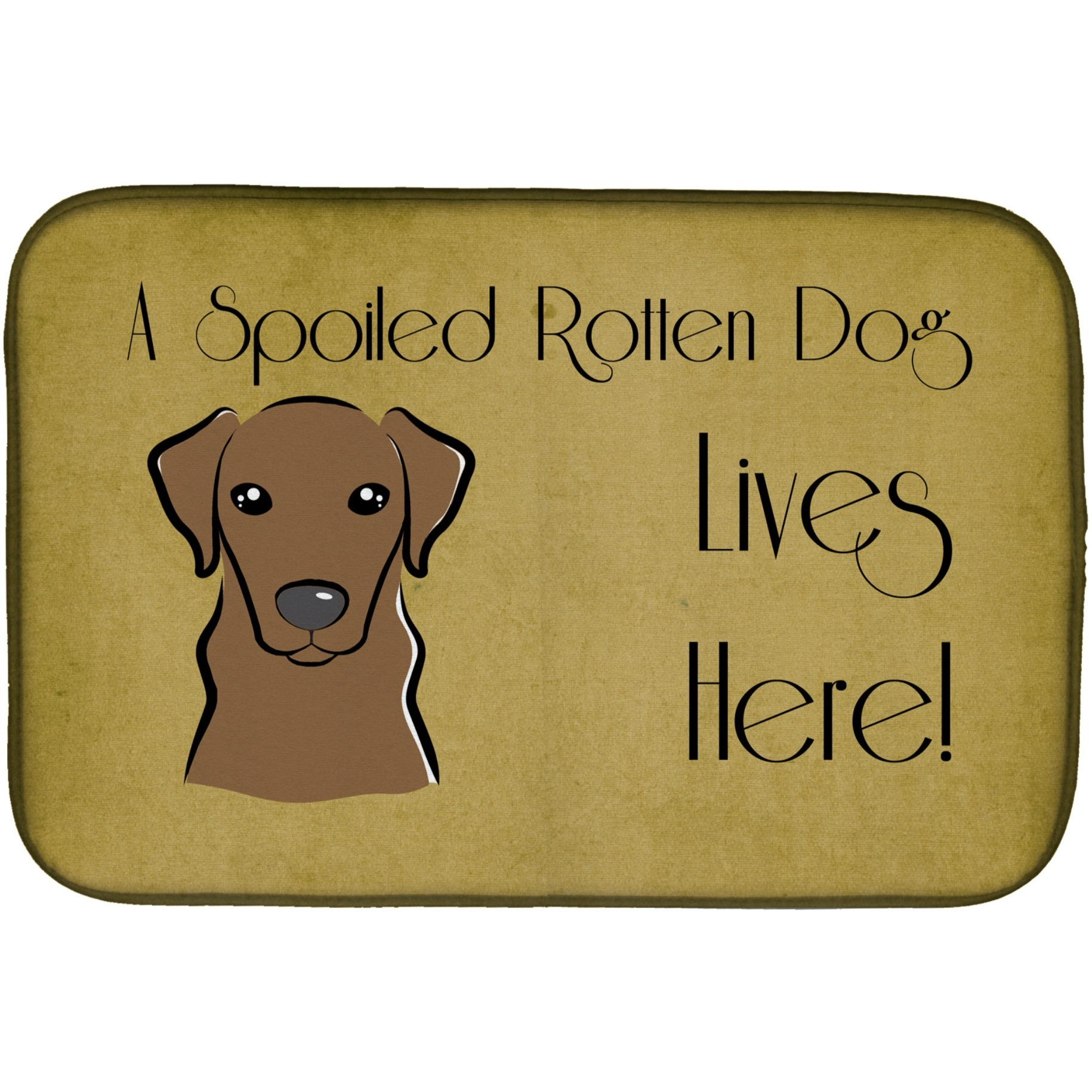 &quotCaroline's Treasures BB1482DDM Dish Drying Mat, 14 x 21, Spoiled"