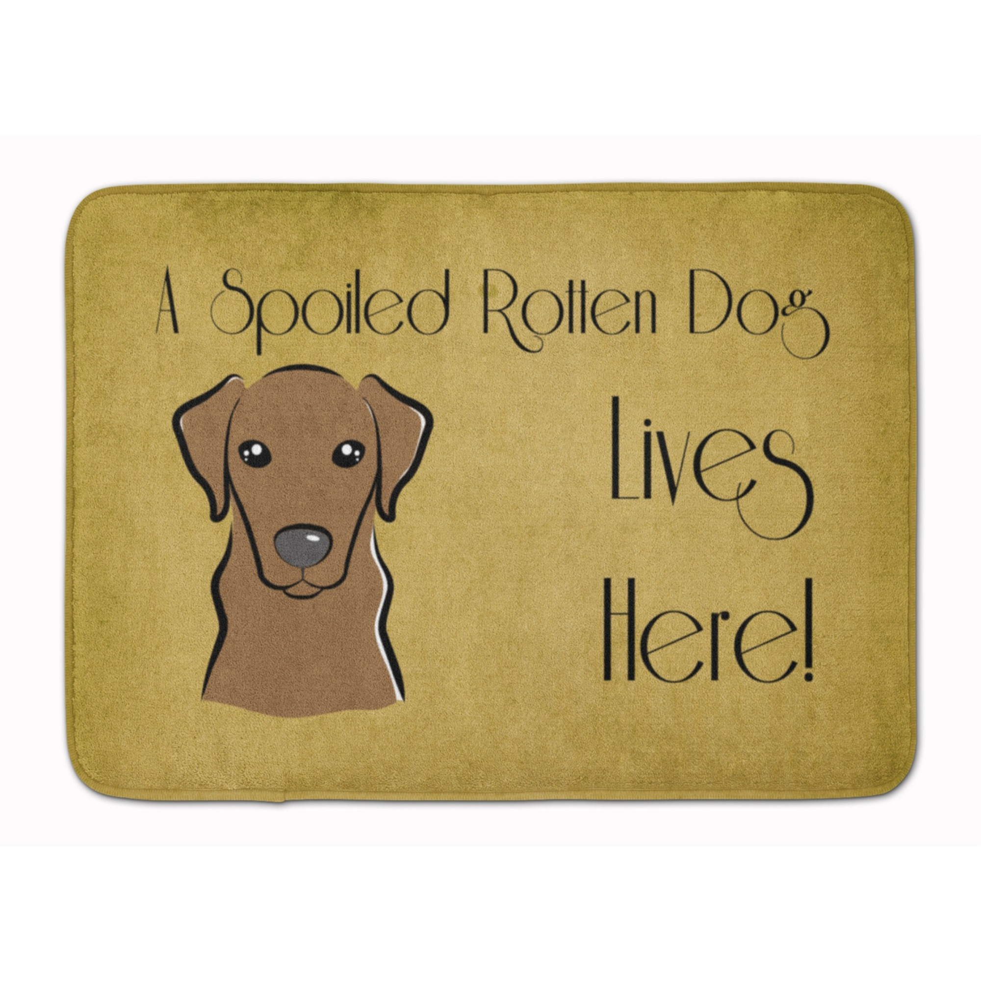&quotCaroline's Treasures Chocolate Labrador Spoiled Dog Floor Mat, 19"" x 27"", Multicolor"