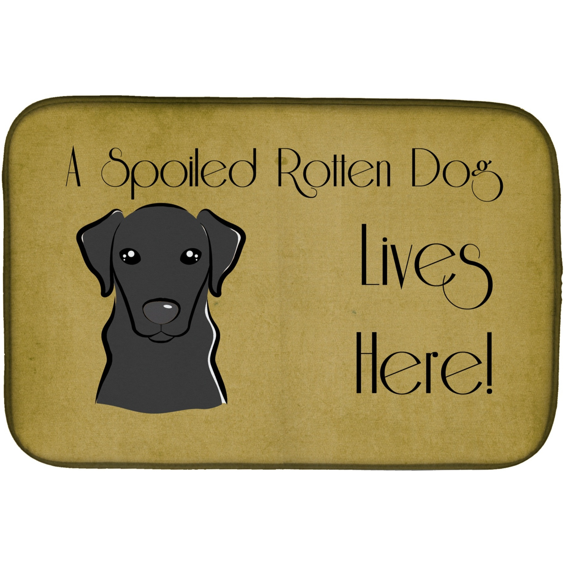 &quotCaroline's Treasures BB1483DDM Dish Drying Mat, 14"" x 21"", Spoiled"