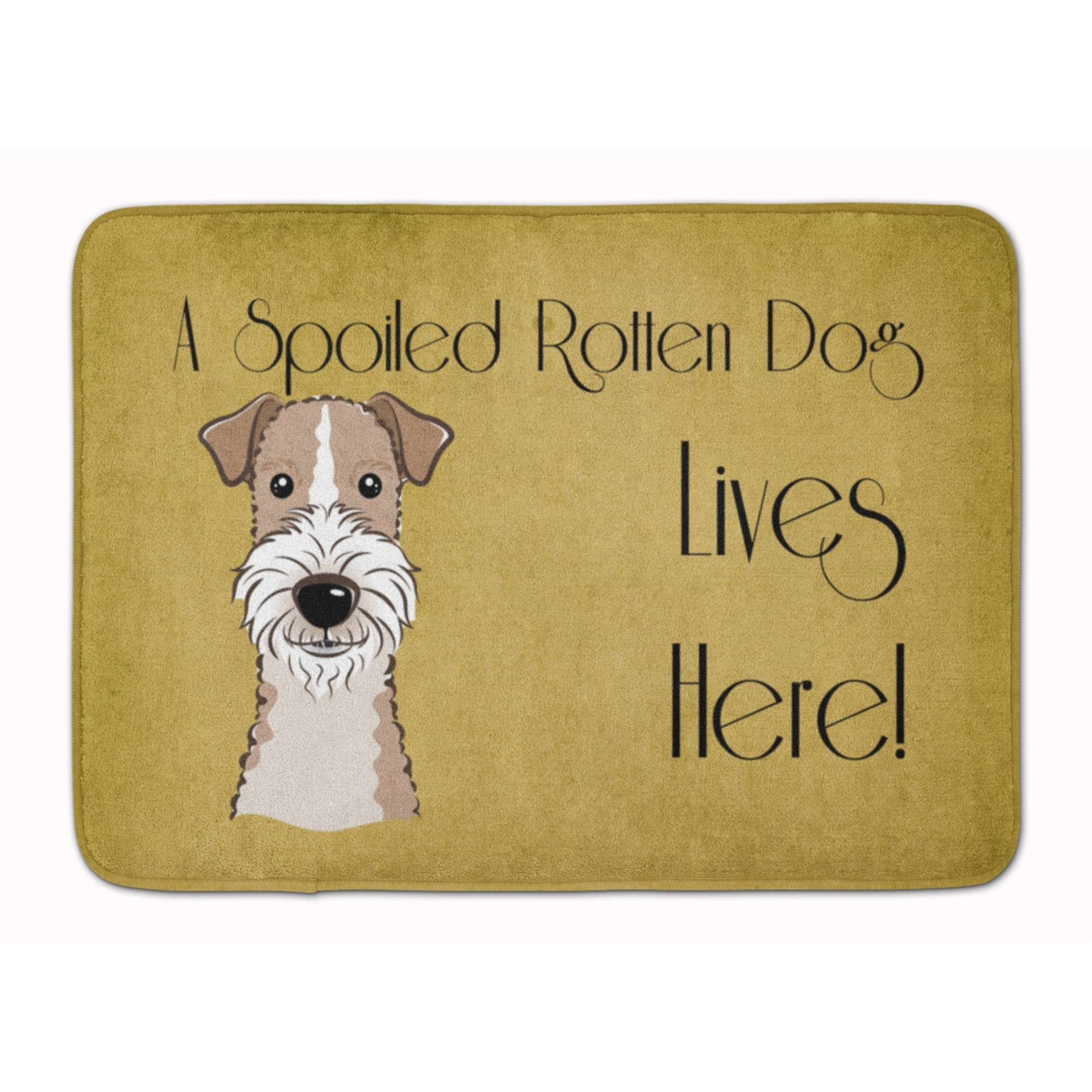 &quotCaroline's Treasures Wire Haired Fox Terrier Spoiled Dog, 19"" x 27"", Multicolor"